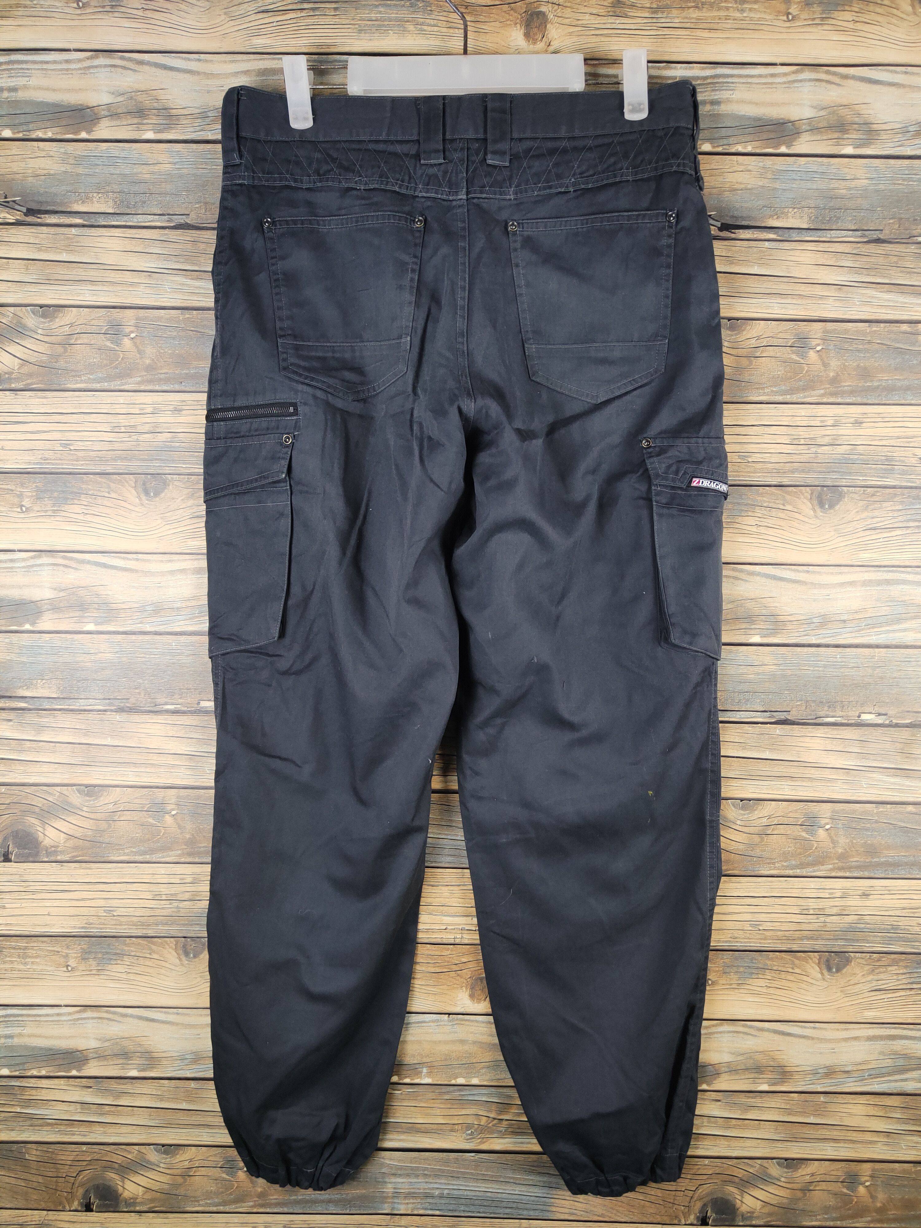 Japanese Brand DL ZDragon Black Multipocket Joggers #2620 Size US 32 / EU 48 - 8 Thumbnail