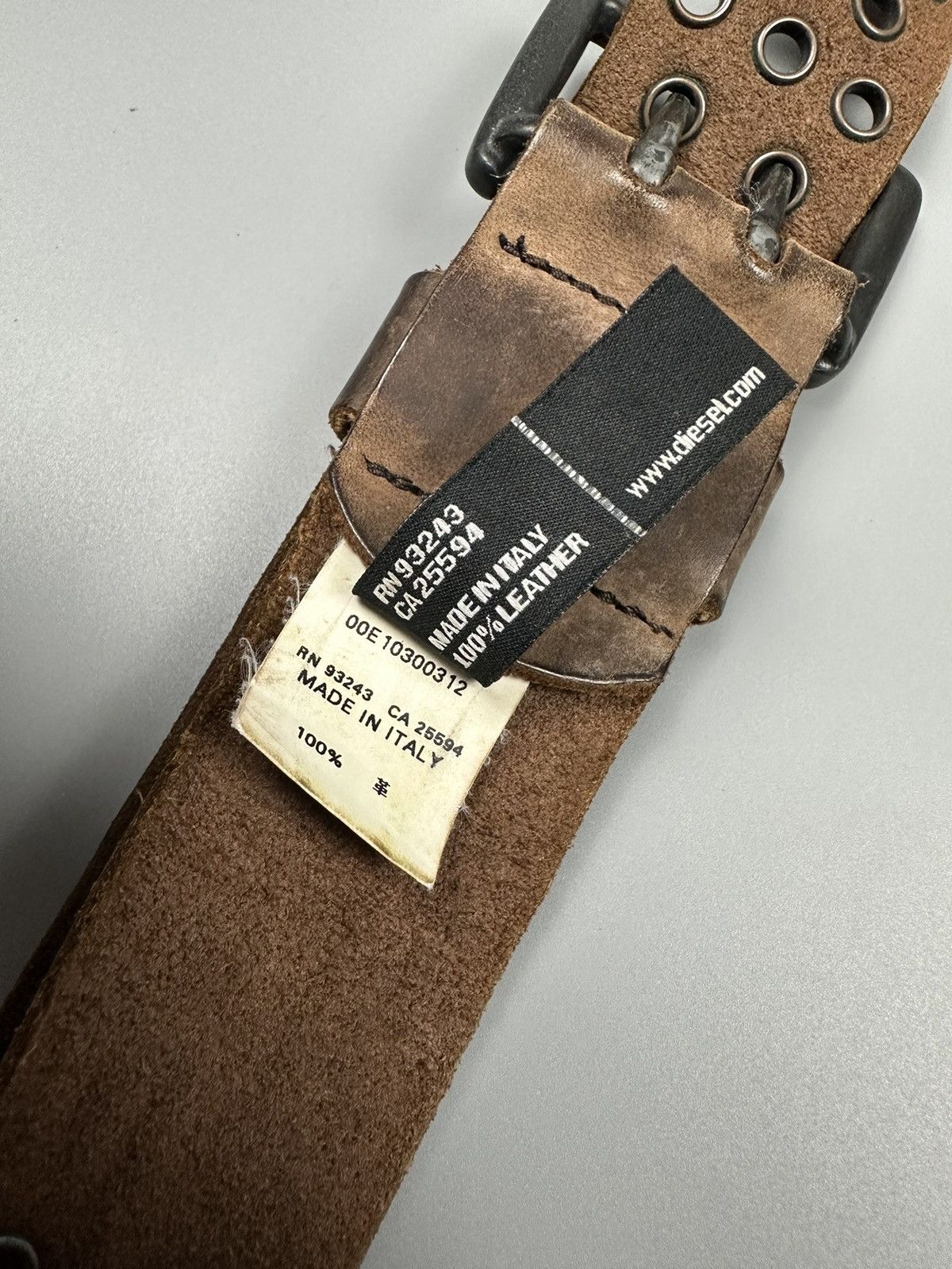 Diesel × Genuine Leather Vintage Diesel Double Barrel Leather Belts Size 36 - 7 Thumbnail