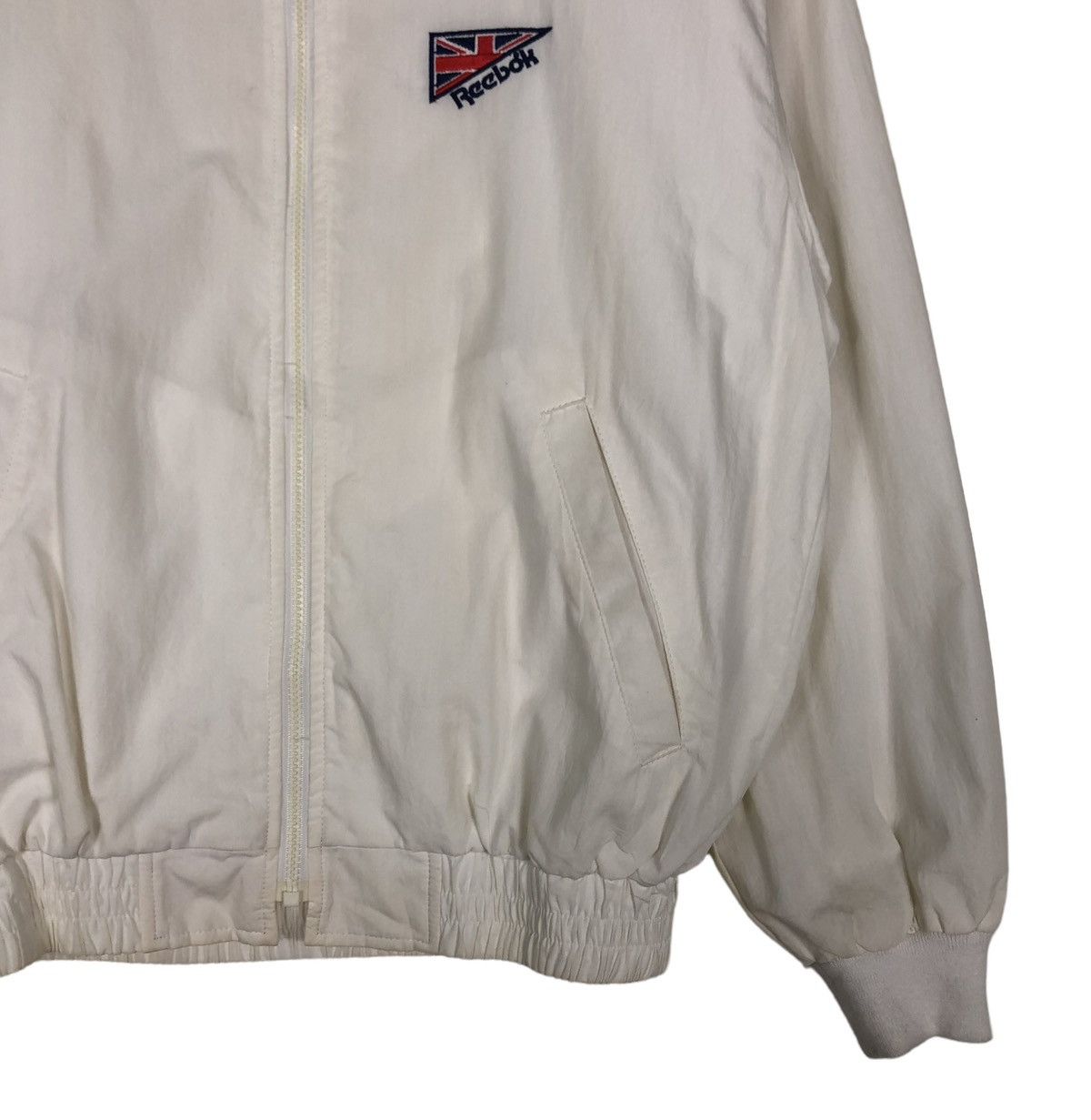 Japanese Brand 🔥VINTAGE BOMBER JACKET REEBOK JAPAN UK FLAG BIG LOGO Size US S / EU 44-46 / 1 - 8 Thumbnail
