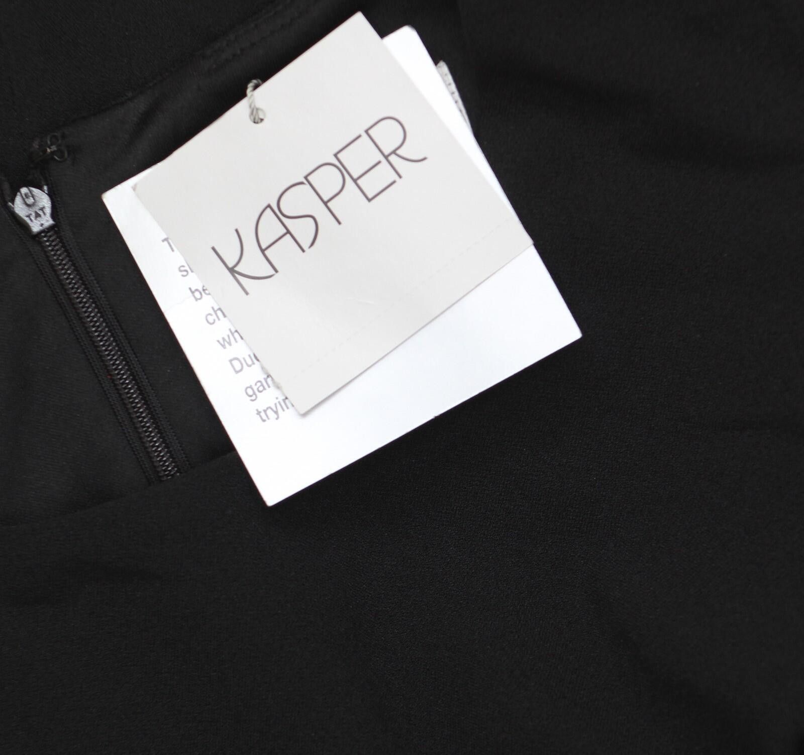 Other Kasper Dress W/ Sequin Waistband Trim 10916477 Black 4 Size S / US 4 / IT 40 - 3 Thumbnail