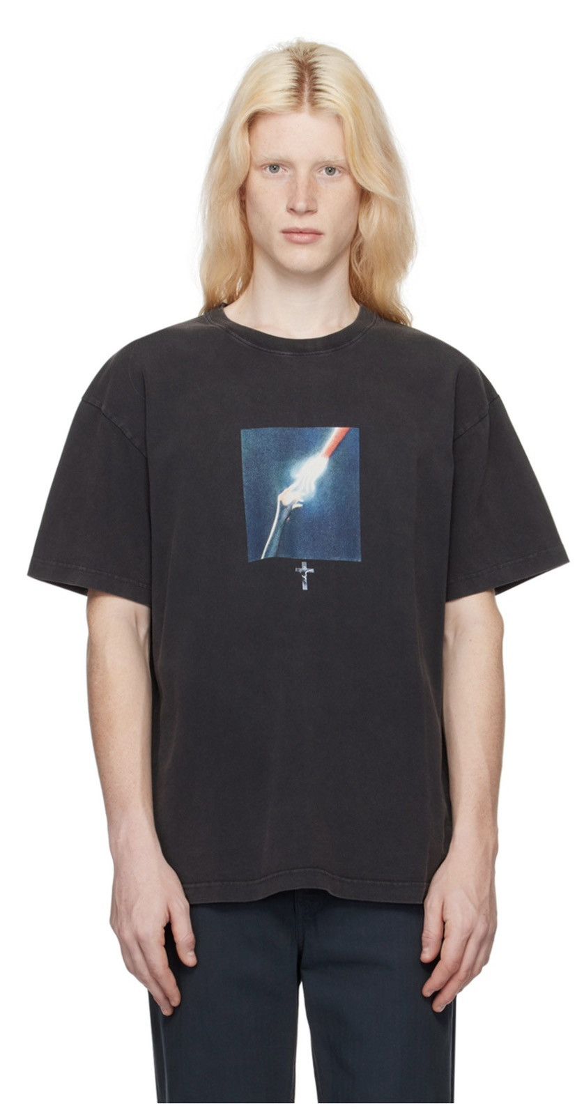 DANCER Men’s DANCER Washed Black Help Tee Sz XL NWT Size US XL / EU 56 / 4 - 1 Thumbnail