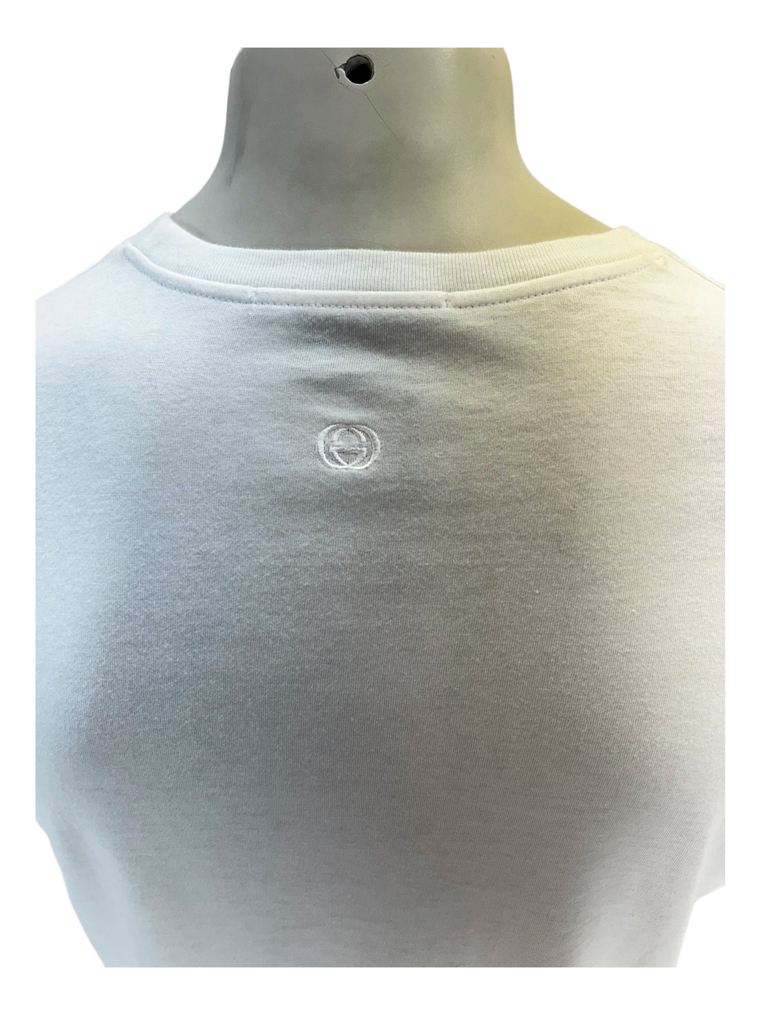 Gucci White Long Sleeve T-Shirt With Interlocked GG