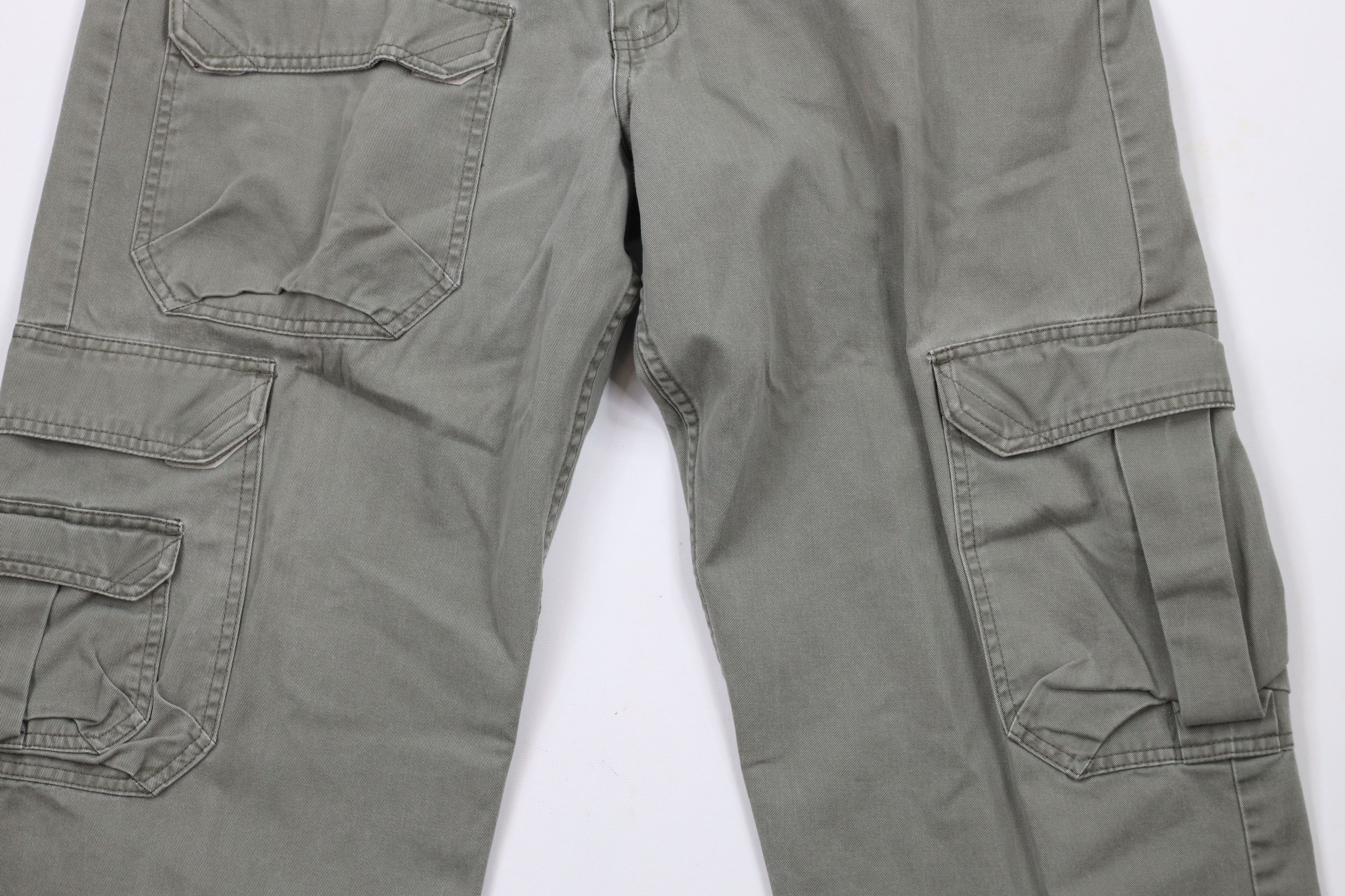 Levi's Vintage 90s Levis SilverTab Wide Leg Cargo Pants Green Size US 36 / EU 52 - 3 Thumbnail