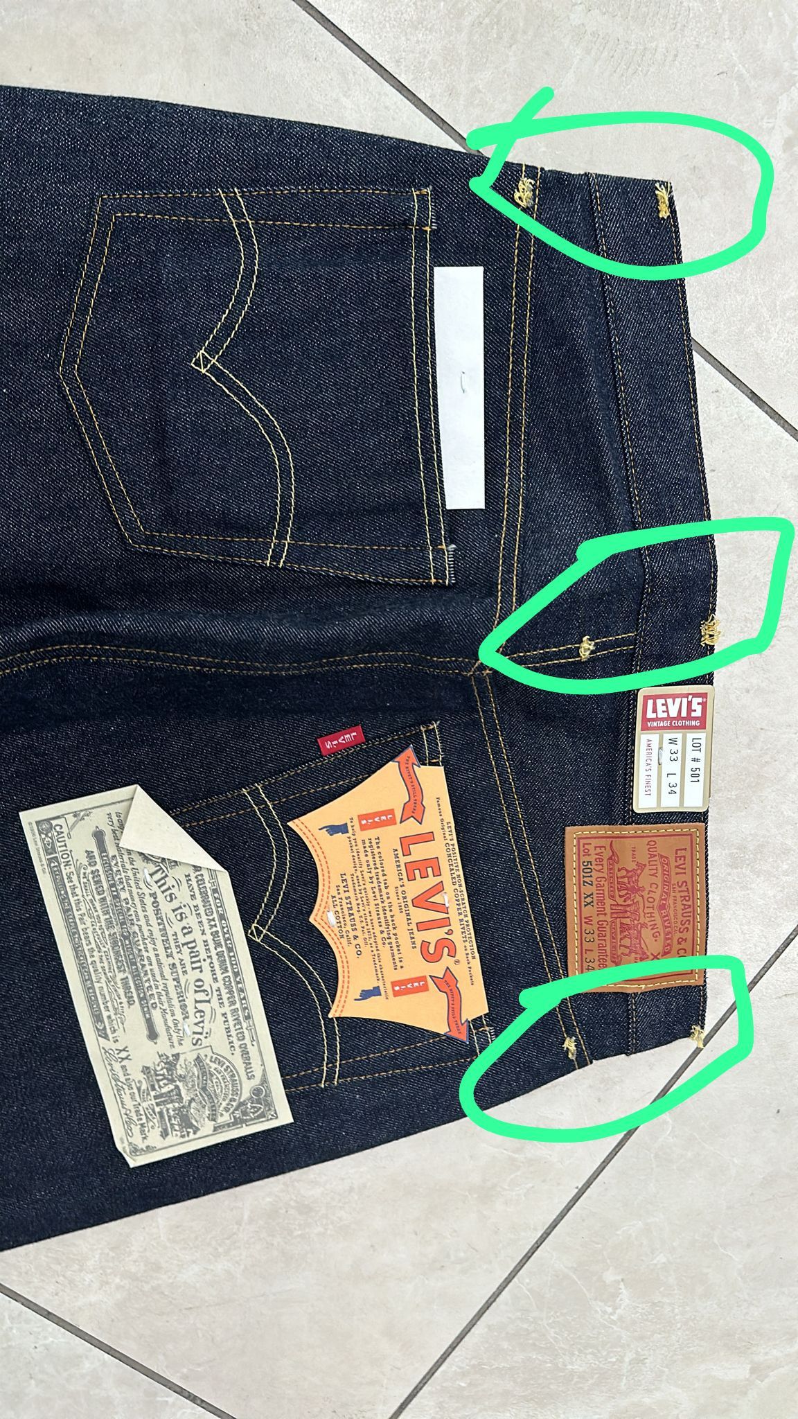 Levi's Vintage Clothing LVC Levi's Vintage Clothing 1954 501XX BigE Selvedge Jeans Size US 33 - 4 Thumbnail