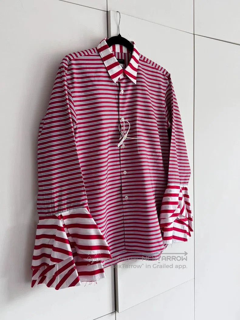 CDG Red White Stripe Shirt XS.