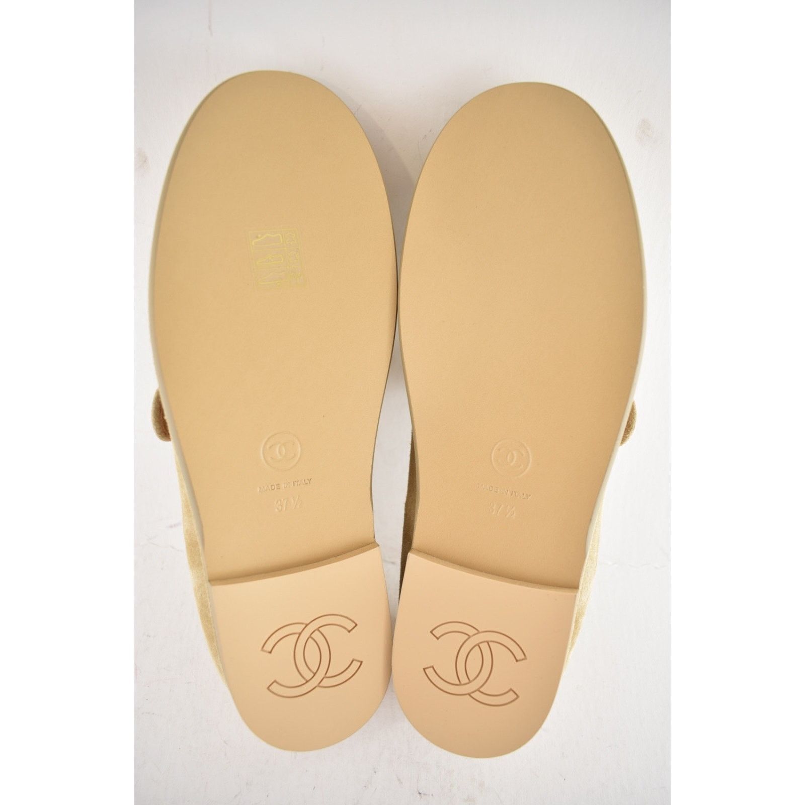 Chanel Chanel 25B Beige Suede Shearling Fur Mary Jane Moccasin Size US 10.5 / IT 40.5 - 17 Thumbnail