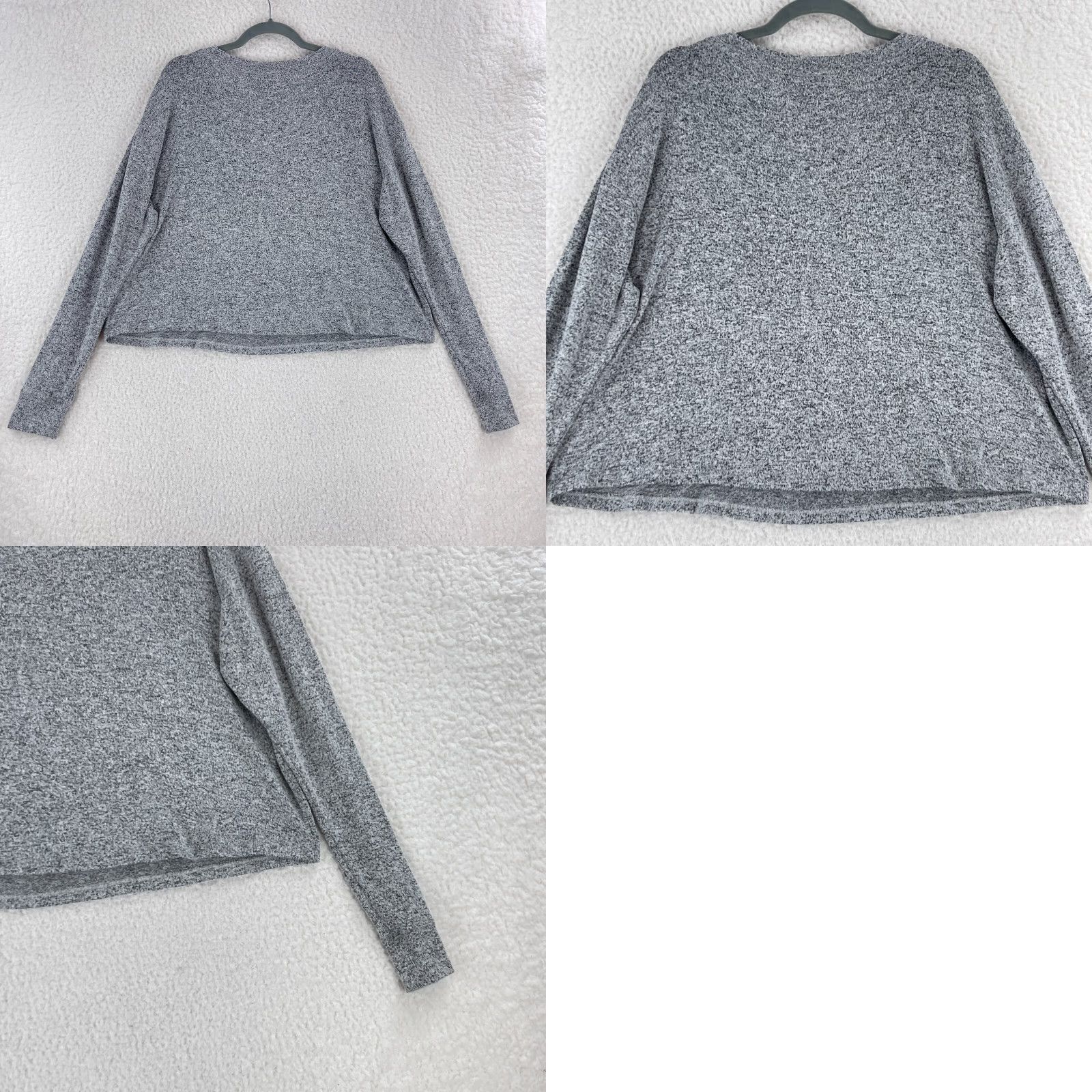 Victoria's Secret PINK Victoria's Secret Shirt Womens Medium Gray Colorblock V-Neck Long Sleeve Size M / US 6-8 / IT 42-44 - 9 Thumbnail