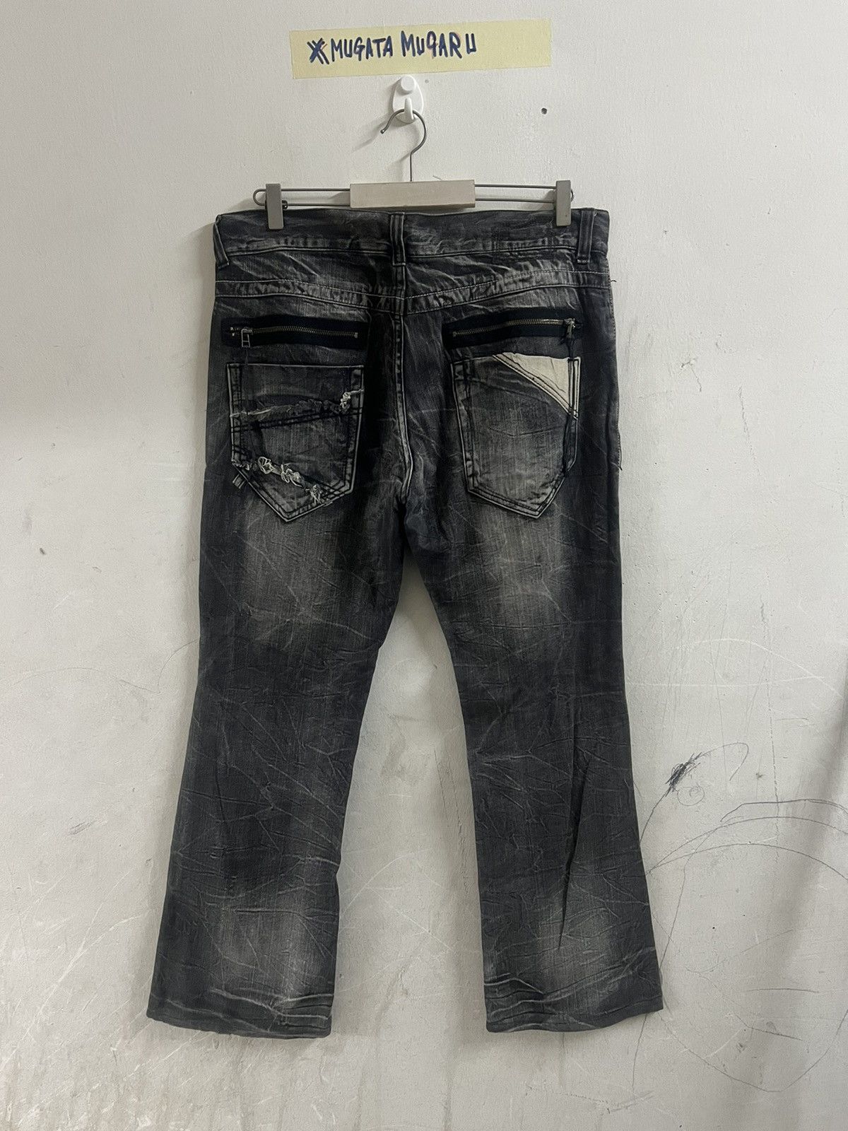 Designer × Hysteric Glamour × Japanese Brand FLARED🔥BLOW BY BLUE DISTRESSED DENIM PANT Size US 36 / EU 52 - 11 Thumbnail