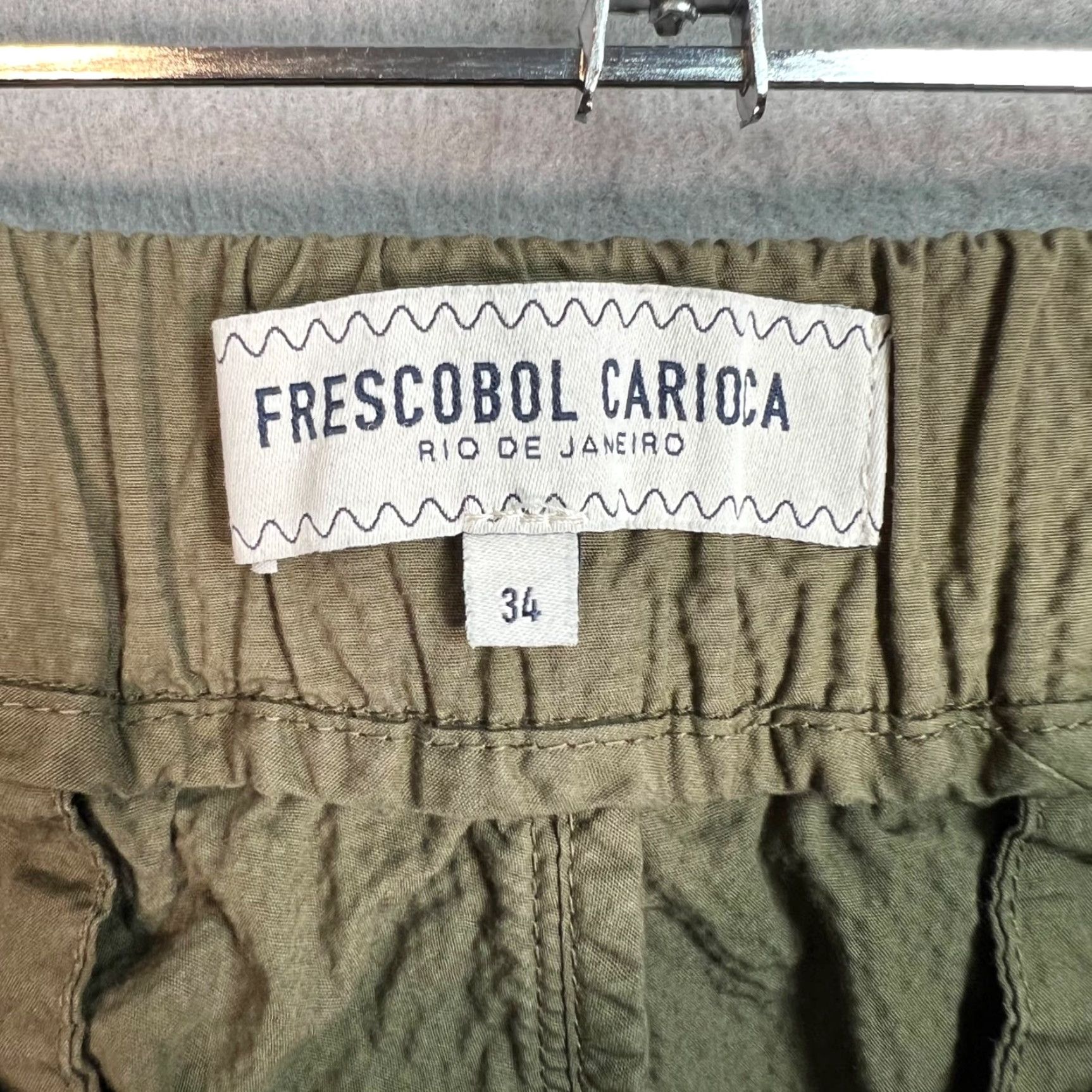 Frescobol Carioca Frescobol Carioca Women’s Chino Pants Size 34 Olive Green Cotton Blend Tapered Casual Size 24" / US 00 / IT 34 - 3 Thumbnail