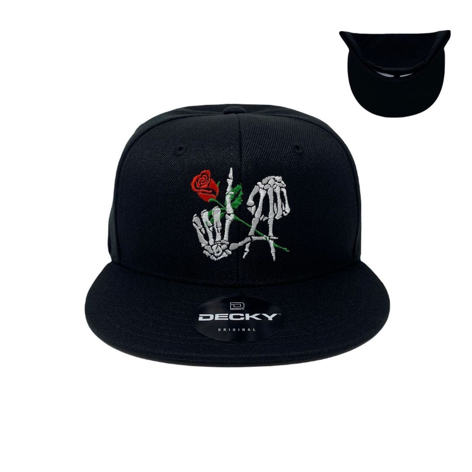 Other Los Angeles Bone Rose Snapback Hat All Black Size ONE SIZE - 1 Thumbnail