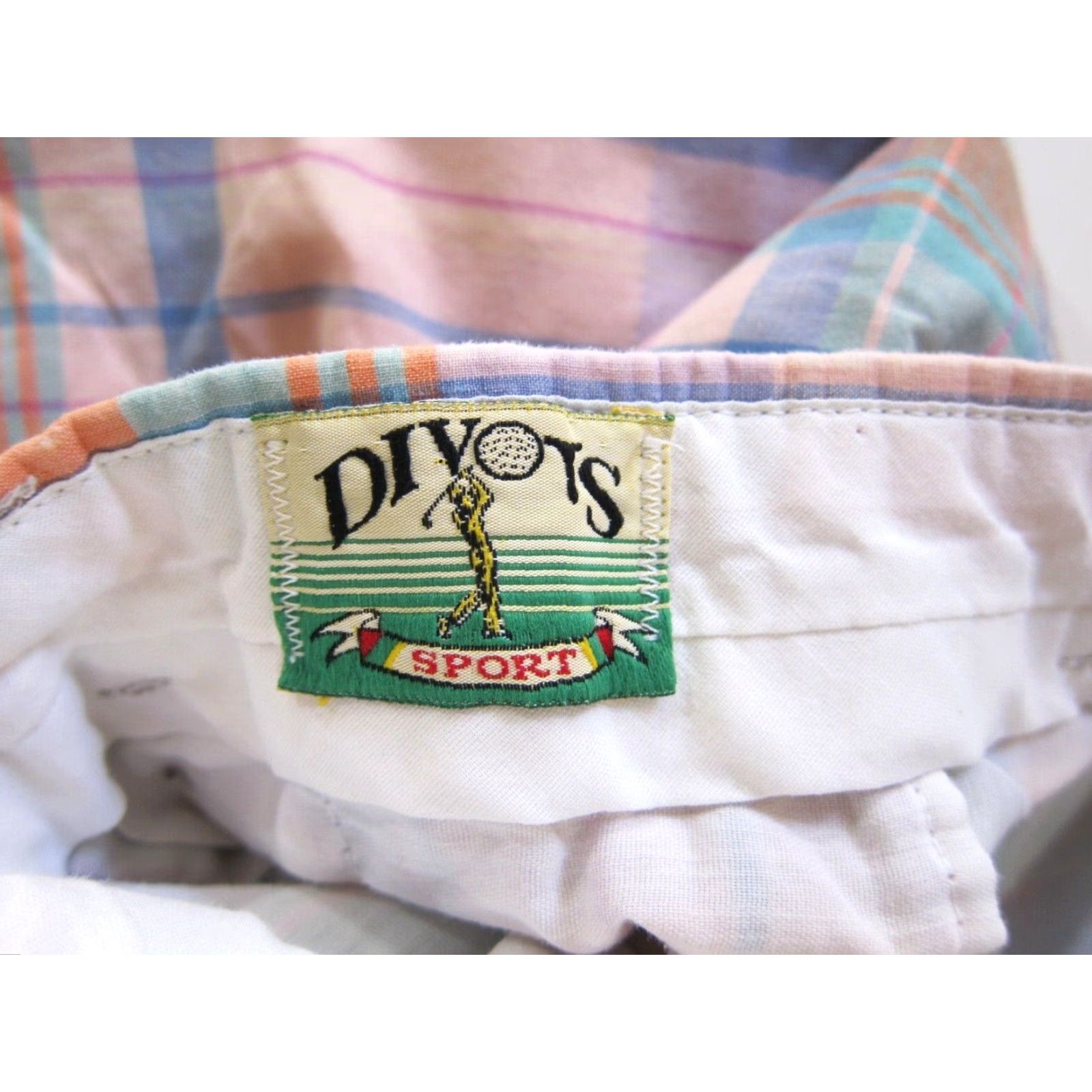 Vintage VINTAGE Divot's Plaid Pink Blue Cotton High Waist Golf Short Men S Size US 28 / EU 44 - 4 Thumbnail