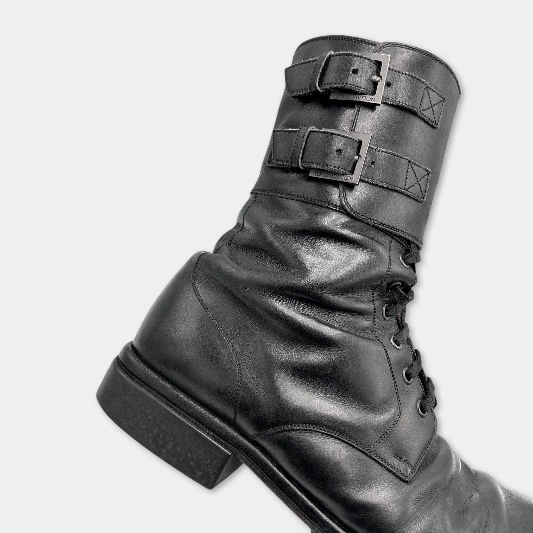 Y-3 Louis Vuitton 2011 Double Buckle Combat Boots Size ONE SIZE - 2 Thumbnail
