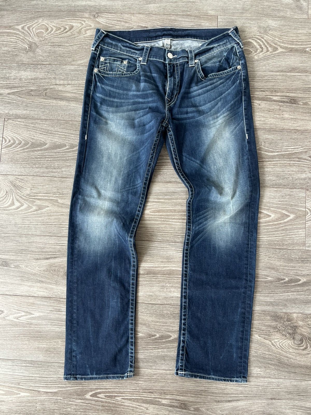 Rap Tees × True Religion × Vintage True Religion Made in Mexico Loose /Slim Bobby Denim Jeans Size US 35 - 9 Thumbnail