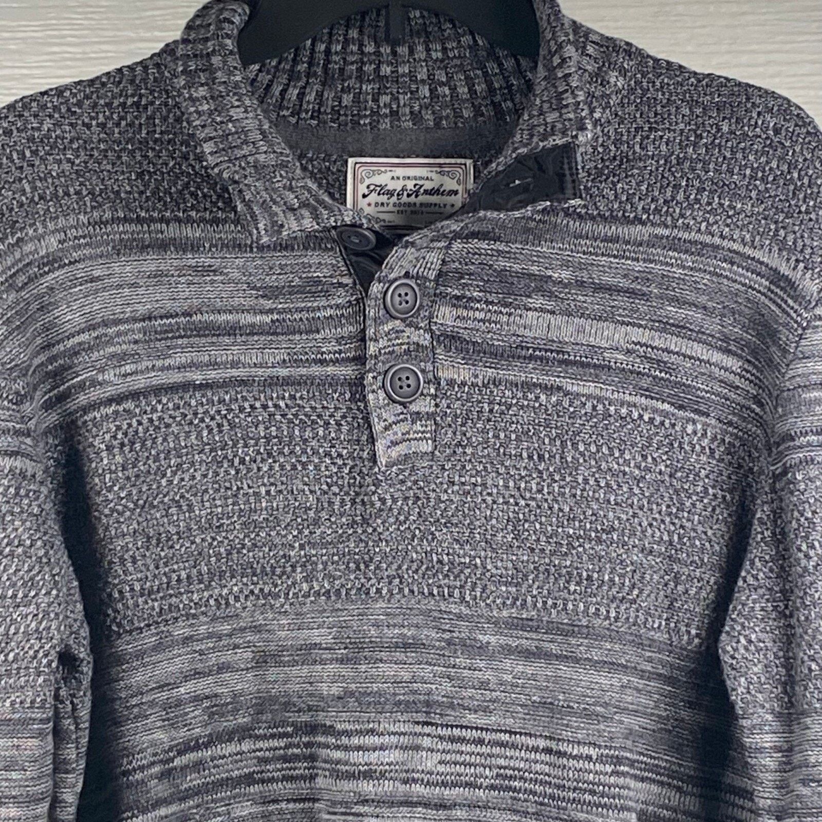 Flag & Anthem Flag & Anthem Pullover Sweater Mens Size S Charcoal Gray NWT Size US S / EU 44-46 / 1 - 2 Thumbnail
