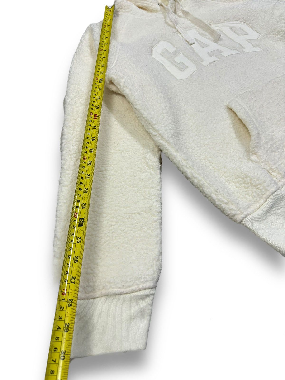 Gap × Yeezy Gap White Cream Big Logo Sherpa Pullover Hoodie Size US M / EU 48-50 / 2 - 9 Thumbnail