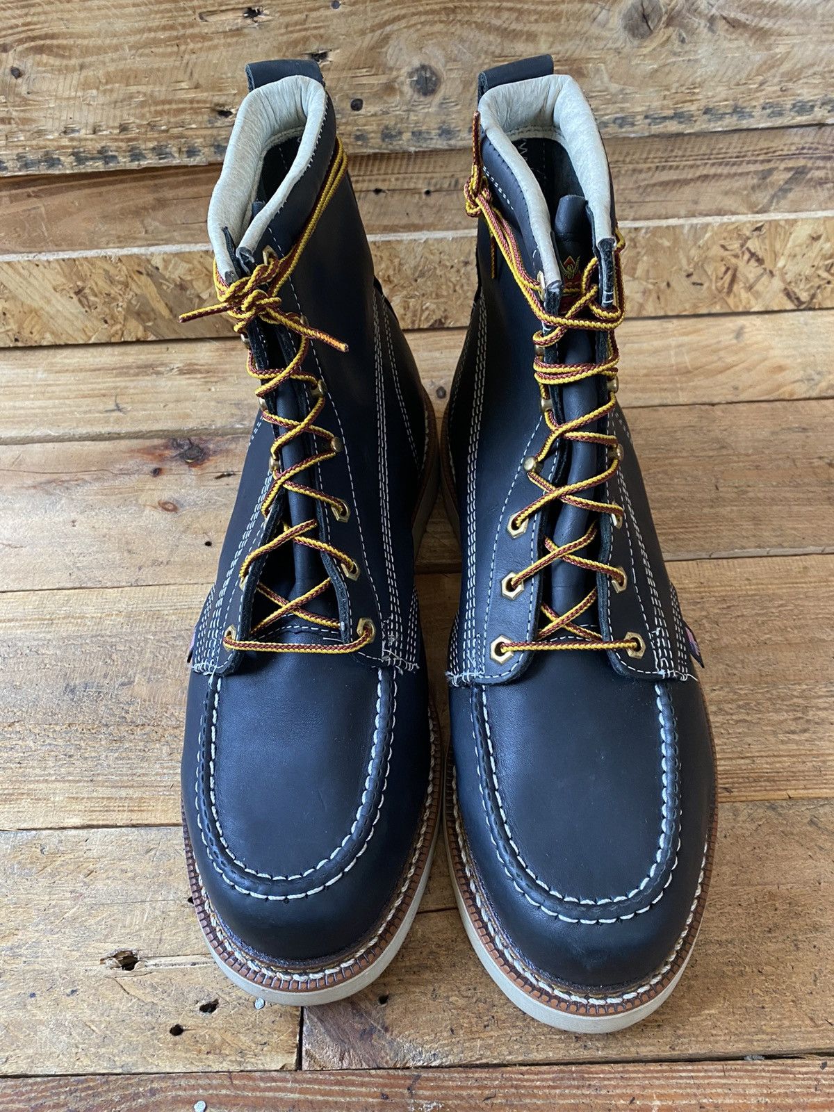 Thorogood Thorogood ‘8 black leather moc-toe boots sz 11.5 Size US 11.5 / EU 44-45 - 2 Thumbnail