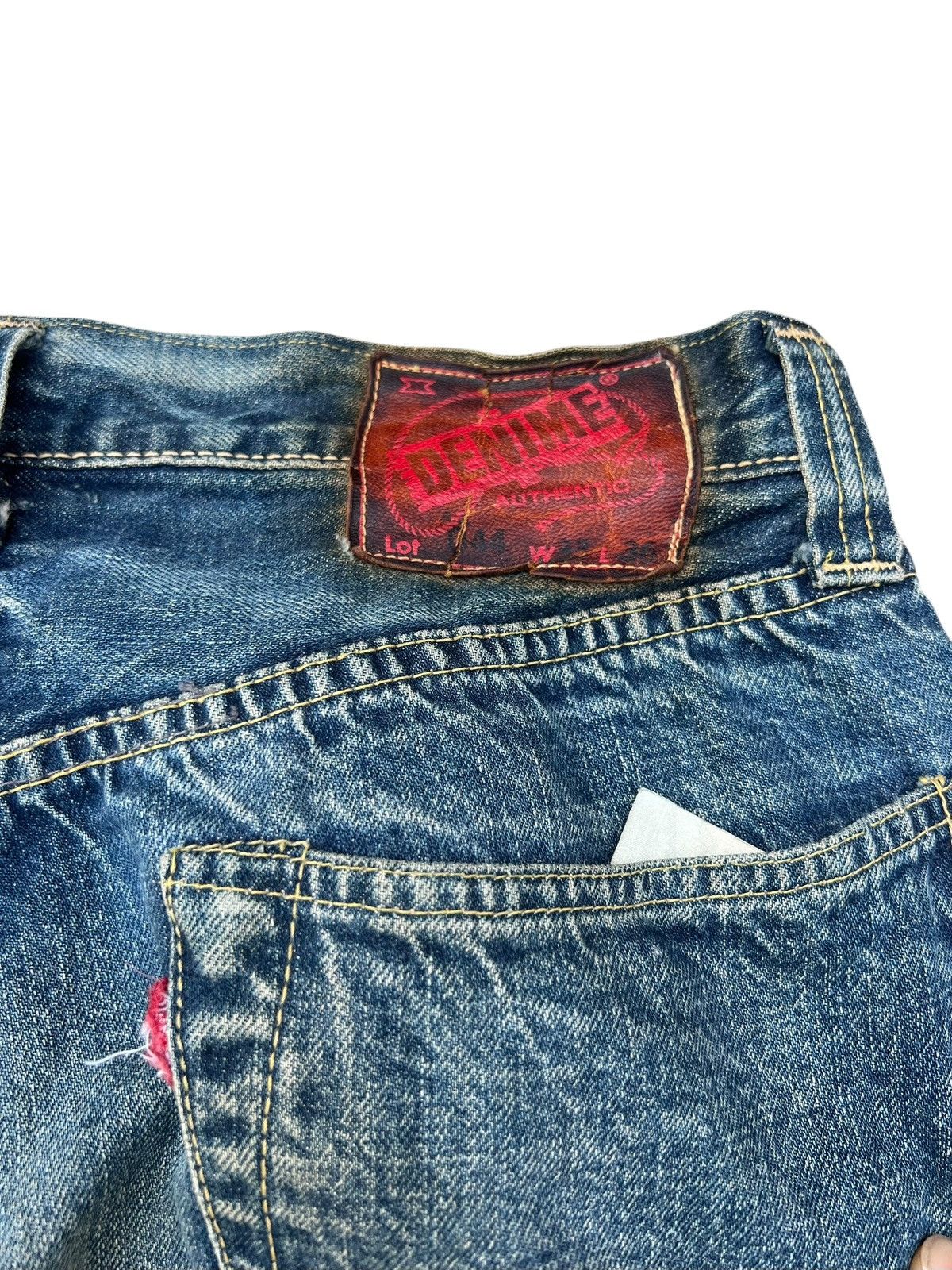 Denime RARE! Vintage DENIME ORIZZONTI Aging Denim Selvedge Jeans Size US 31 - 19 Thumbnail