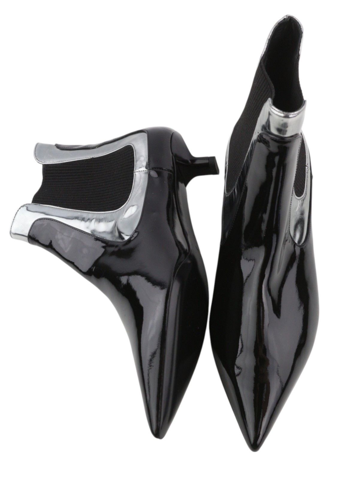 Emporio Armani EU37 Black Patent Leather Pointed Heel Shoes 85927 Size US 6 / IT 36 - 5 Thumbnail