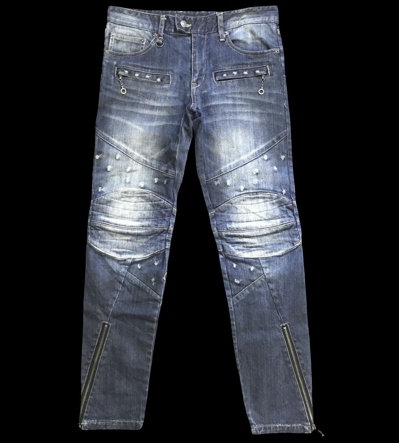 PPFM D105 PPFM Archival Seditionaries Design Biker Jeans Size US 30 / EU 46 - 1 Thumbnail