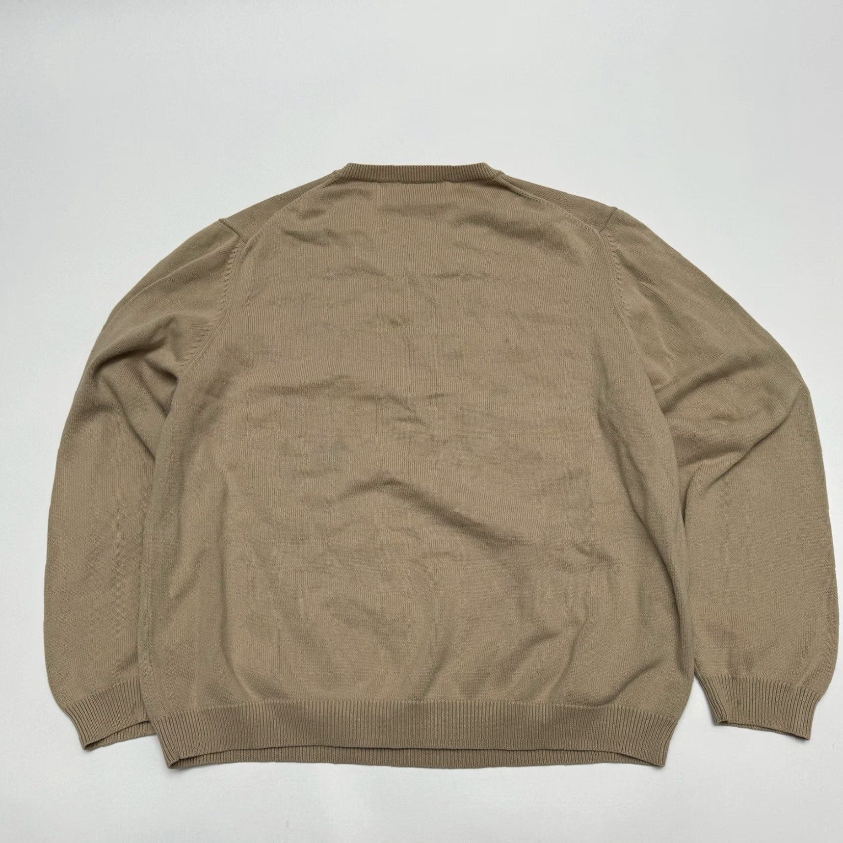 Eddie Bauer VINTAGE Eddie Bauer Sweater Men XL V-Neck Cable-Knit Pullover Brown Tan Beige Australia Heavy Knit Size US XL / EU 56 / 4 - 5 Thumbnail