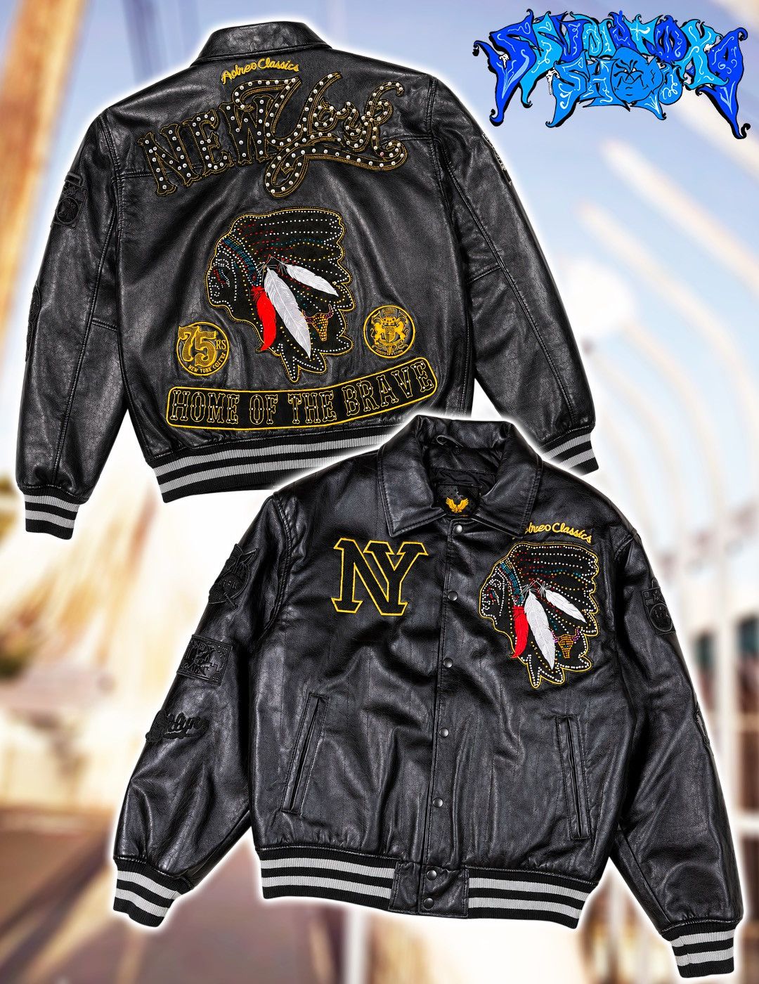 Avirex AVIREX Classics New York Home of the Brave Leather Jacket Size US M / EU 48-50 / 2 - 1 Thumbnail