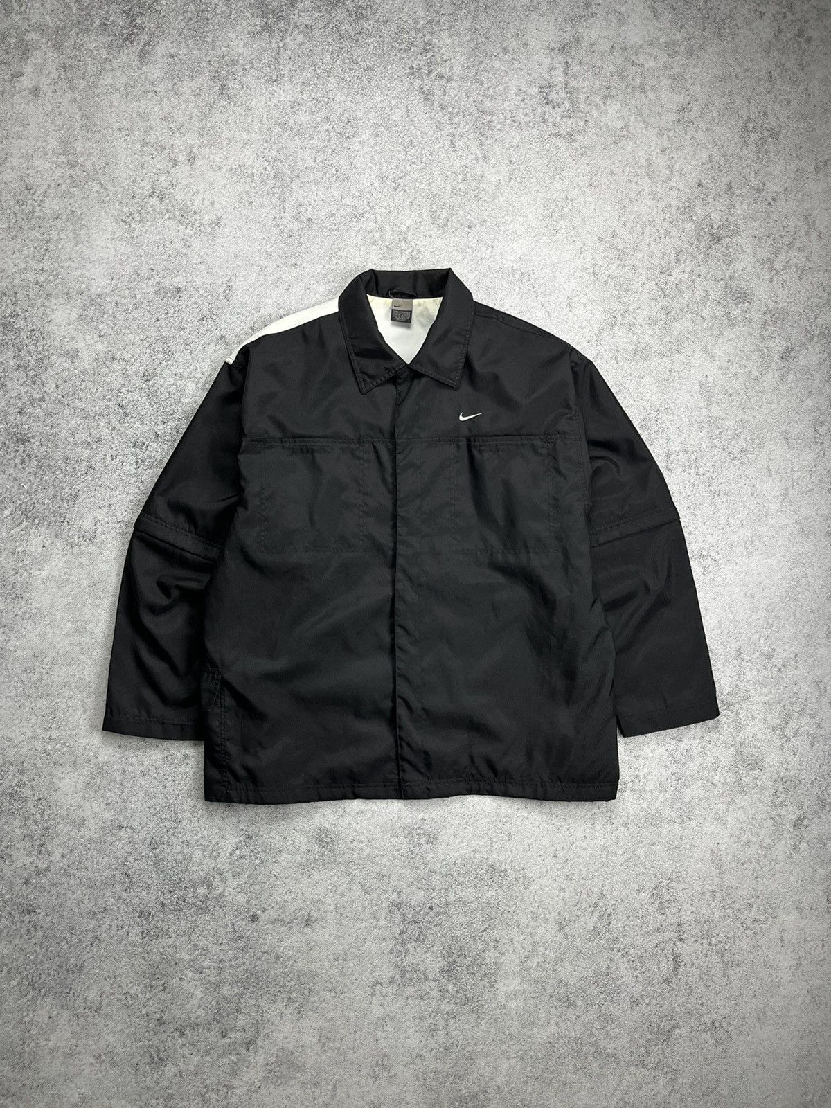 image of Vintage Nike Uptempo Overshirt Jacket in Black, Men's (Size Large)