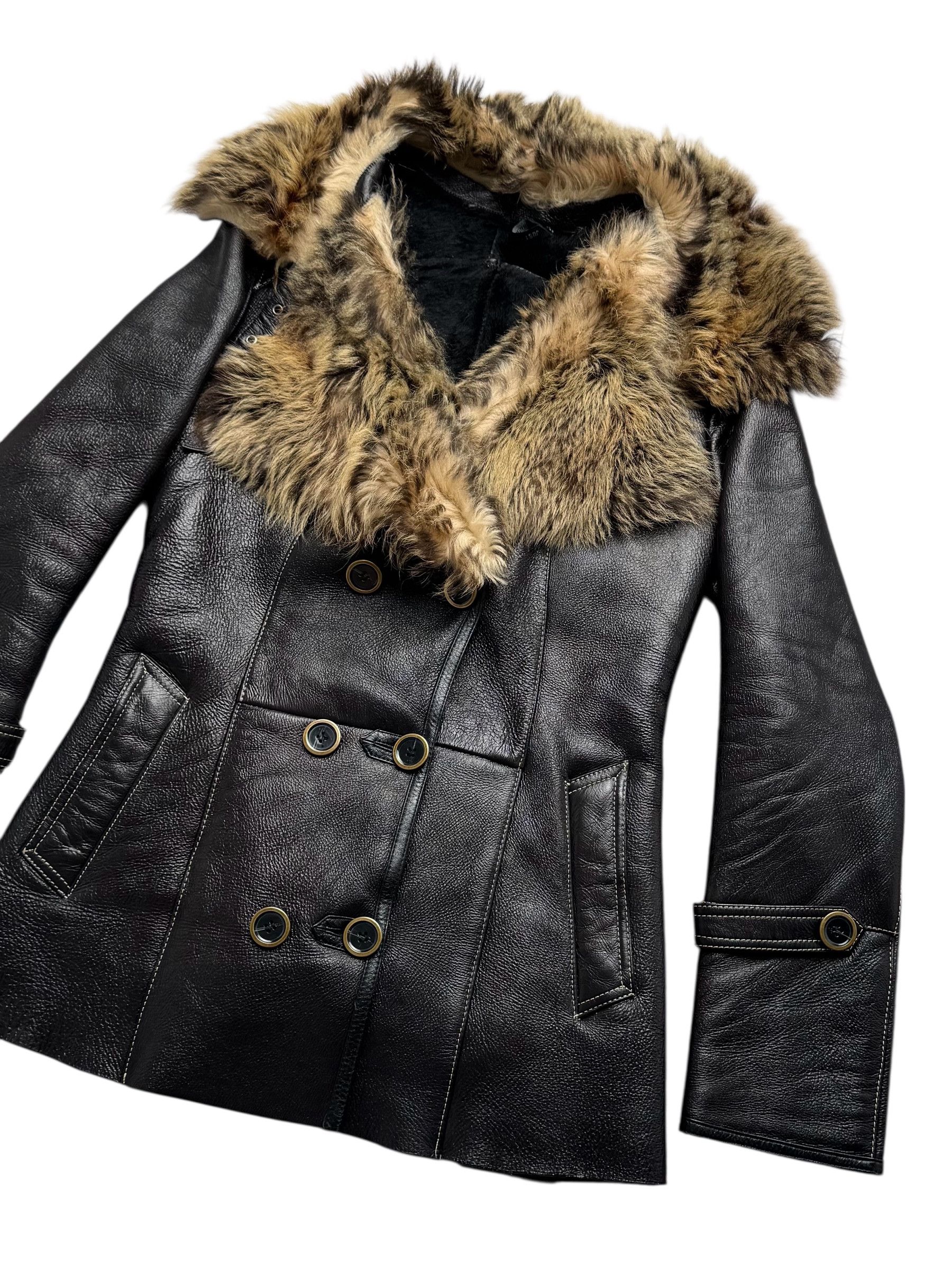 Vintage 90's Real Sheepskin Coat(V255) Size XS / US 0-2 / IT 36-38 - 3 Thumbnail