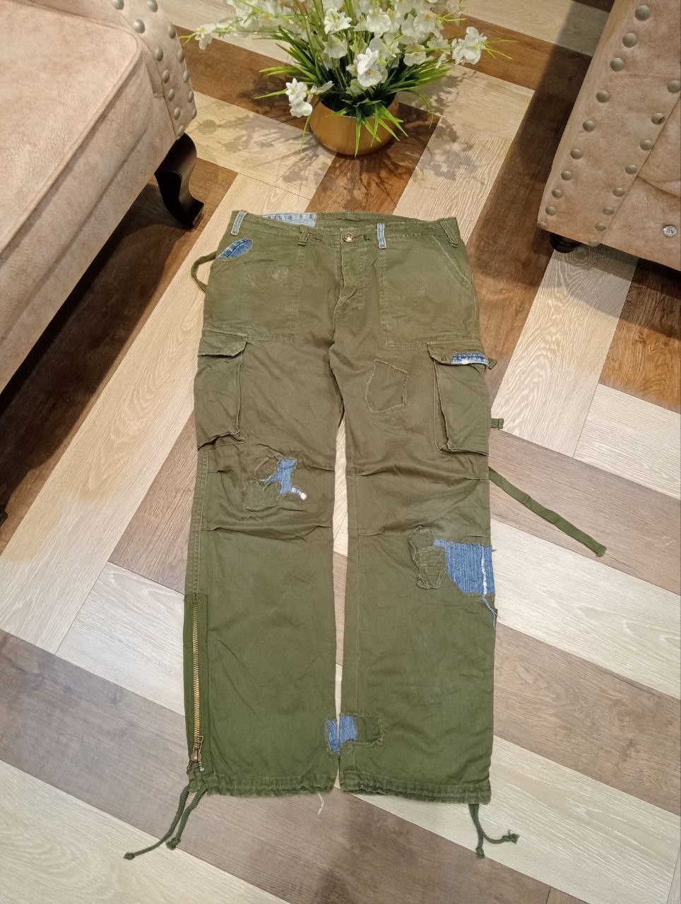 Japanese Brand JAPANESE MANGROVE MILITARY PARACHUTE CARGO PANTS Size US 34 / EU 50 - 1 Thumbnail