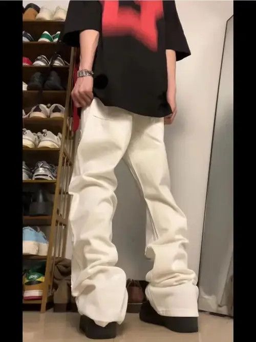 High Sport × Japanese Brand × Jean Street style irregular zipper micro-flared jeans Size US 32 / EU 48 - 3 Thumbnail