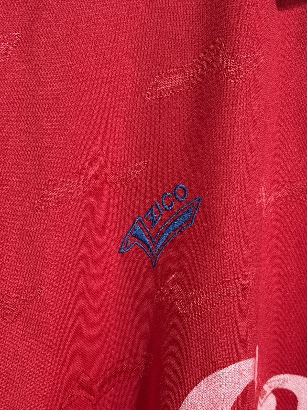 Vintage 90s Zico FC Bergantinos Spain #14 Match Worn Soccer Jersey L Size US M / EU 48-50 / 2 - 4 Thumbnail
