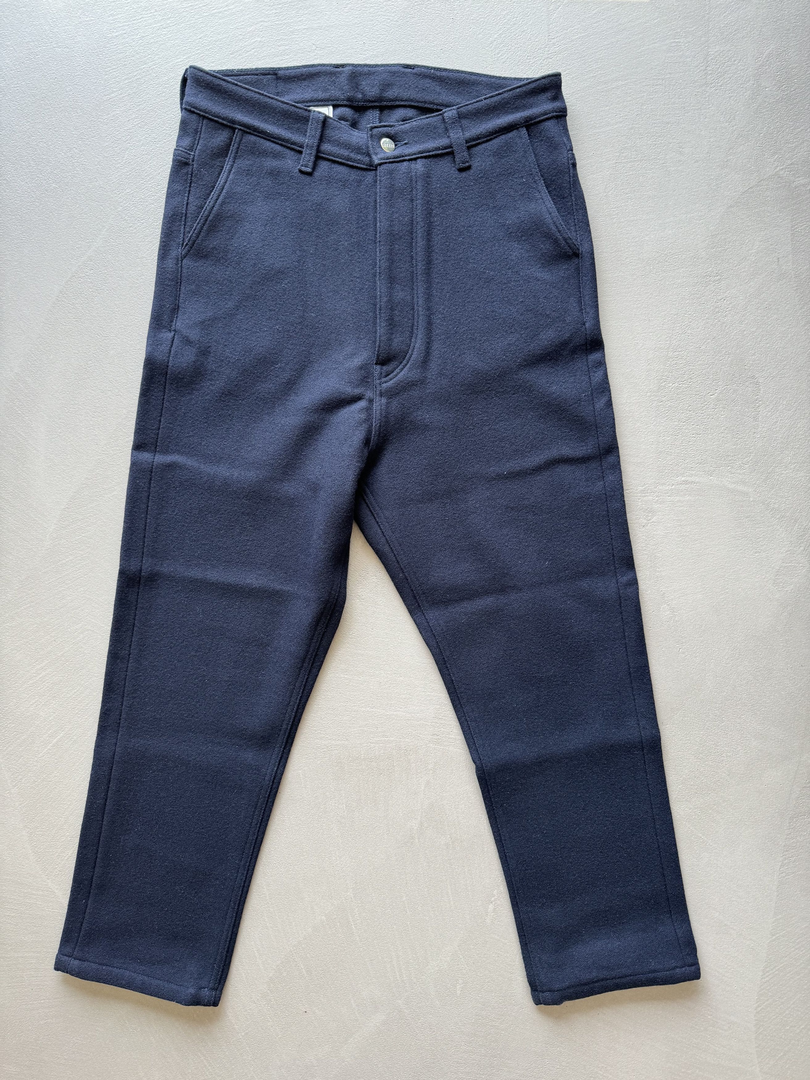 AMI AMI Alexandre Mattiussi Drop Crotch Wool Trousers Size US 27 - 2 Thumbnail