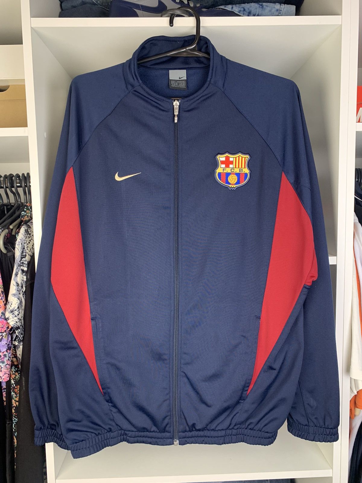 Vintage Nike Barcelona 2002 2004 Football Track Jacket