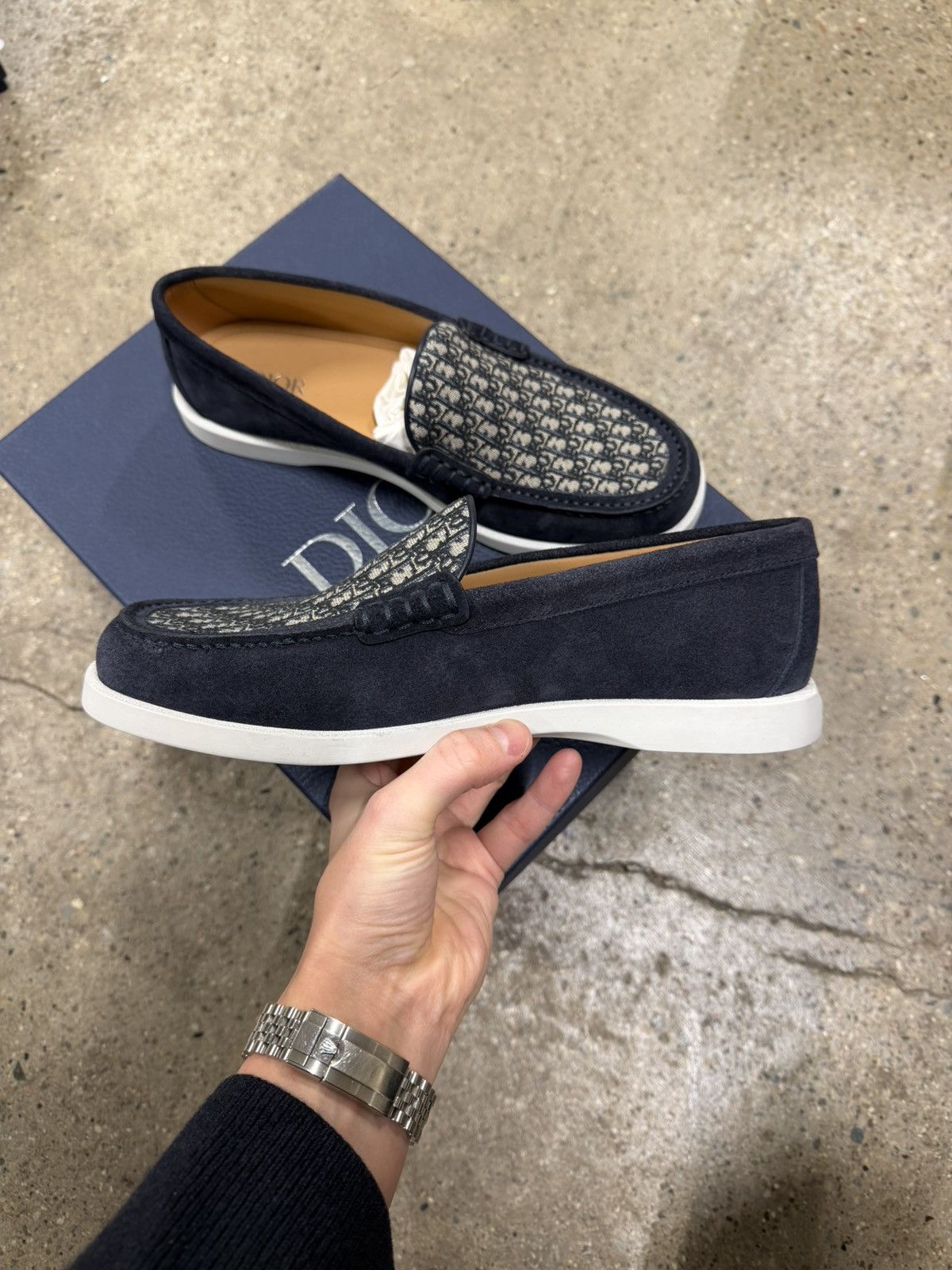 Dior Granville Oblique Suede Loafers NEW 1100$