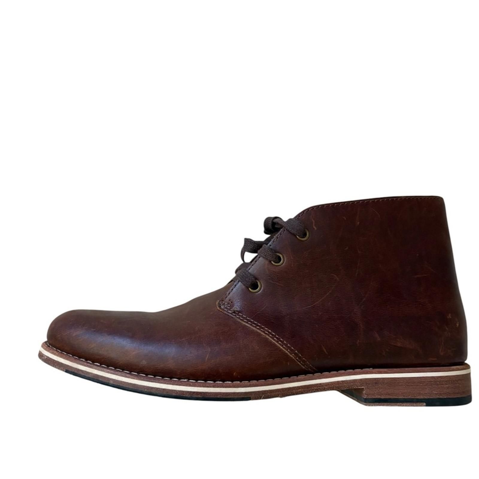HELM Helm Declan Premium Leather Chukka Boots Rich Brown Size US 11.5 / EU 44-45 - 5 Thumbnail