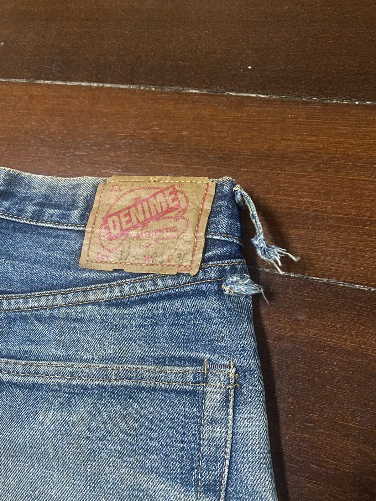 Denime Rare vintage 90s Denime Japan Distressed mud wash Selvedge Size US 30 / EU 46 - 20 Thumbnail