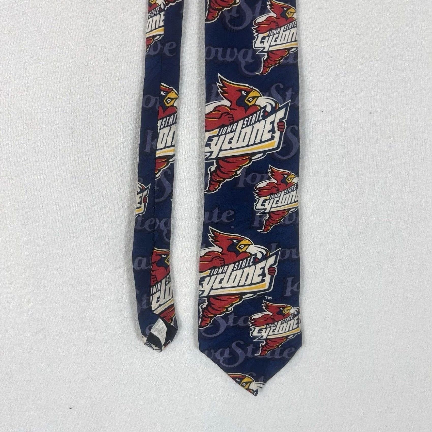 Vintage Iowa State Cyclones Cardinal Cy Men's Tie 100% Silk RM Sport Ralph Marlin USA Size ONE SIZE - 2 Thumbnail