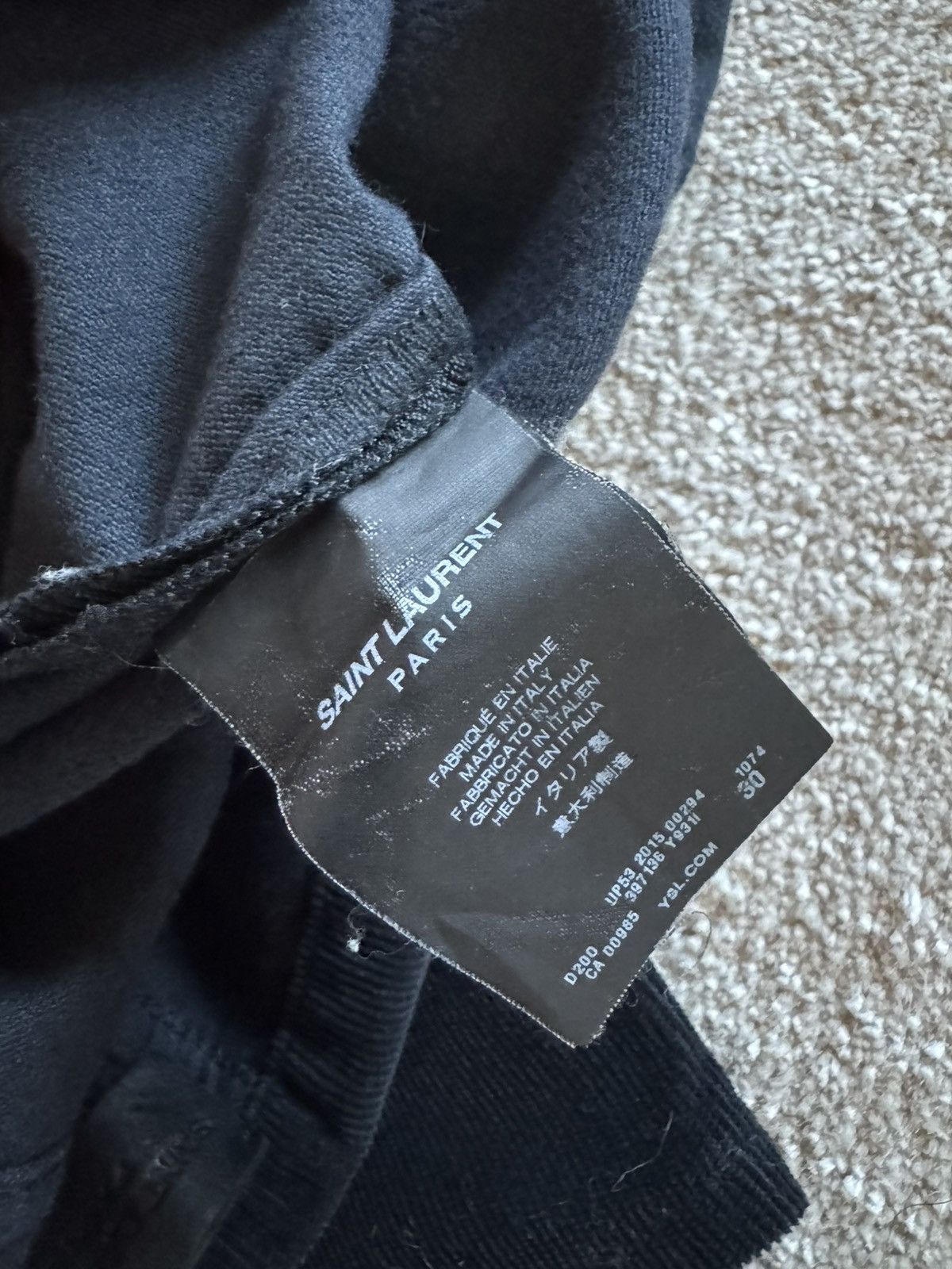Saint Laurent Paris Black Saint Laurent D02 M/SK-LW corduroy pants Size US 30 / EU 46 - 6 Thumbnail