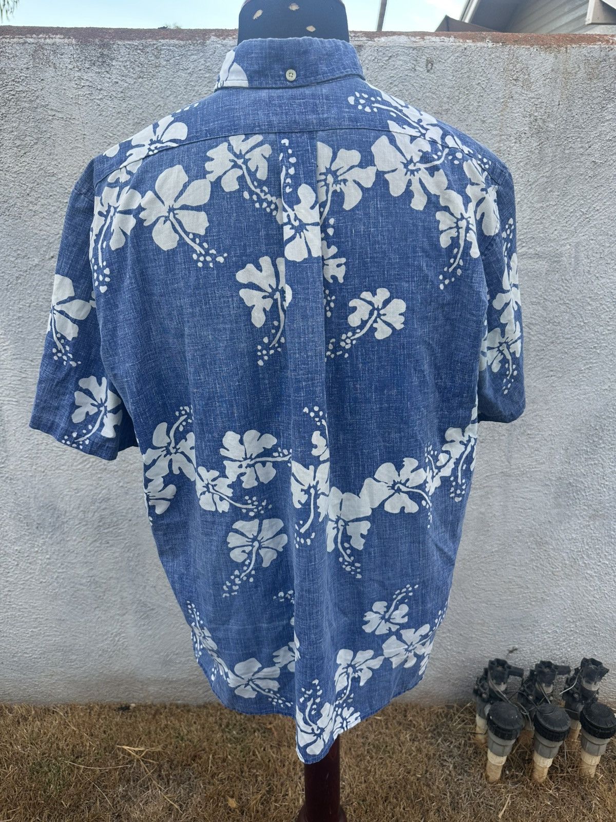 Reyn Spooner Reyn Spooner Hawaiian Print Blue/White Full Button Men's XL Size US XL / EU 56 / 4 - 2 Thumbnail