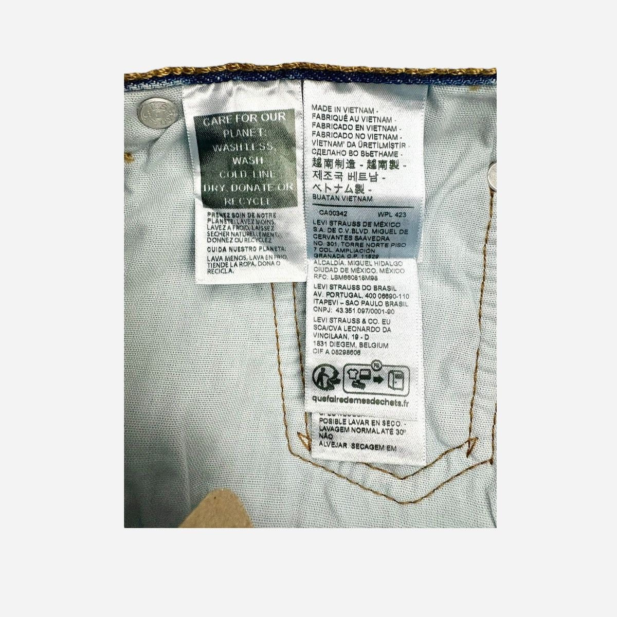 Levi's Levi’s Women’s 501 Patch Straight High Rise Blue Jeans 25-30 Size 25" / US 0 / IT 36 - 14 Thumbnail