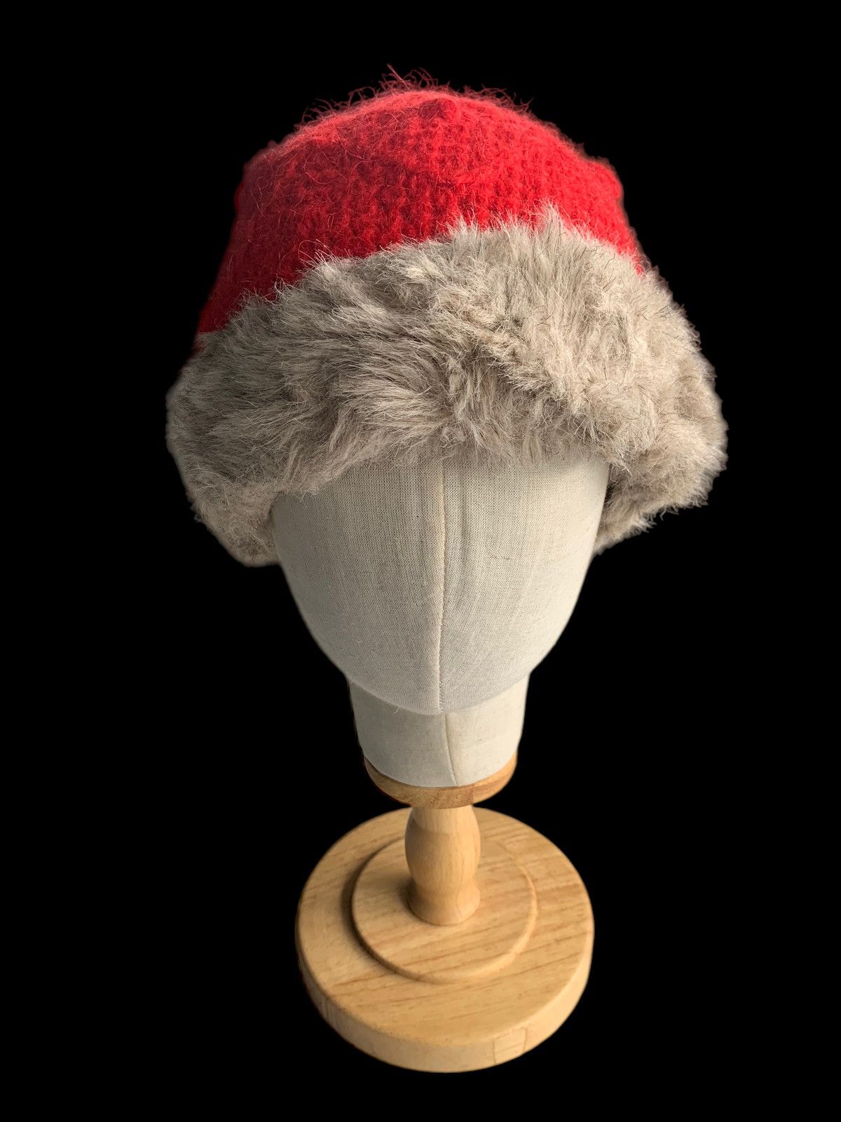 Japanese Brand × Kapital × Vintage Crochet Knitted Fur Hairy Rare Beanie Hats☠️ Size ONE SIZE - 3 Thumbnail