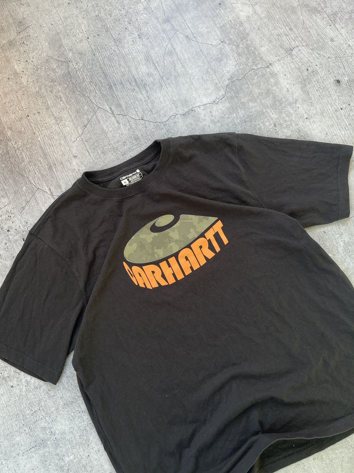Carhartt × Vintage VTG Destroyed Carhartt T-Shirt in Black Size US XL / EU 56 / 4 - 2 Thumbnail