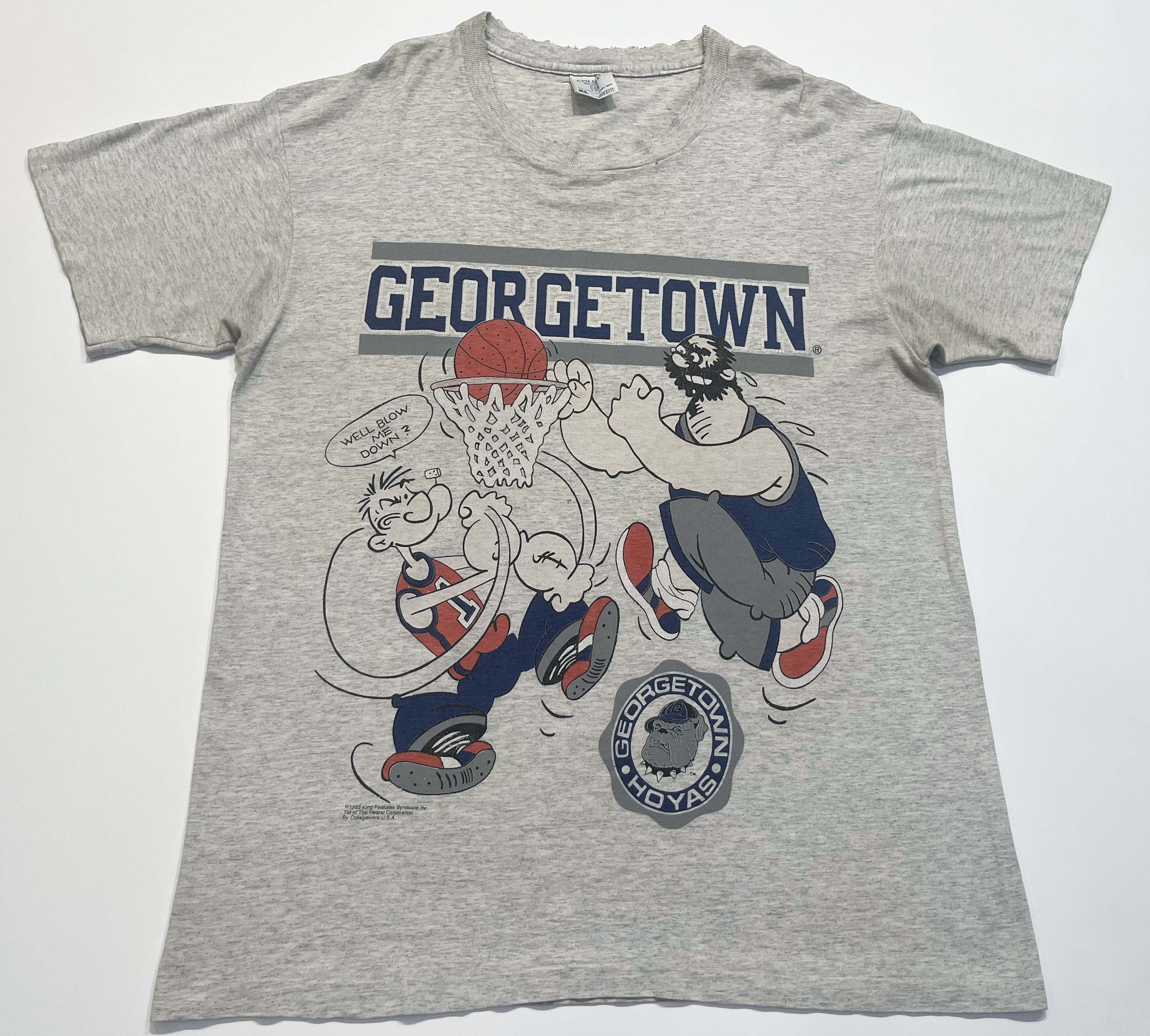 Vintage Vintage College Ware 1993 Popeye Georgetown Hoyas T-Shirt Size US XL / EU 56 / 4 - 1 Thumbnail
