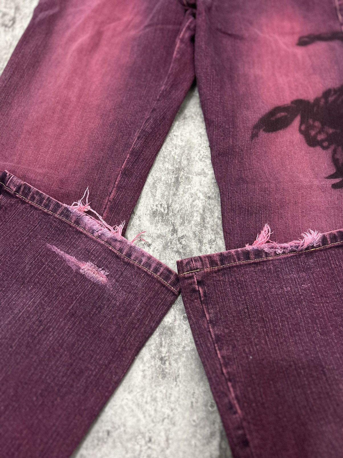 Vintage Rustenburg Homme Scorpion Distressed Jeans Size US 32 / EU 48 - 10 Thumbnail