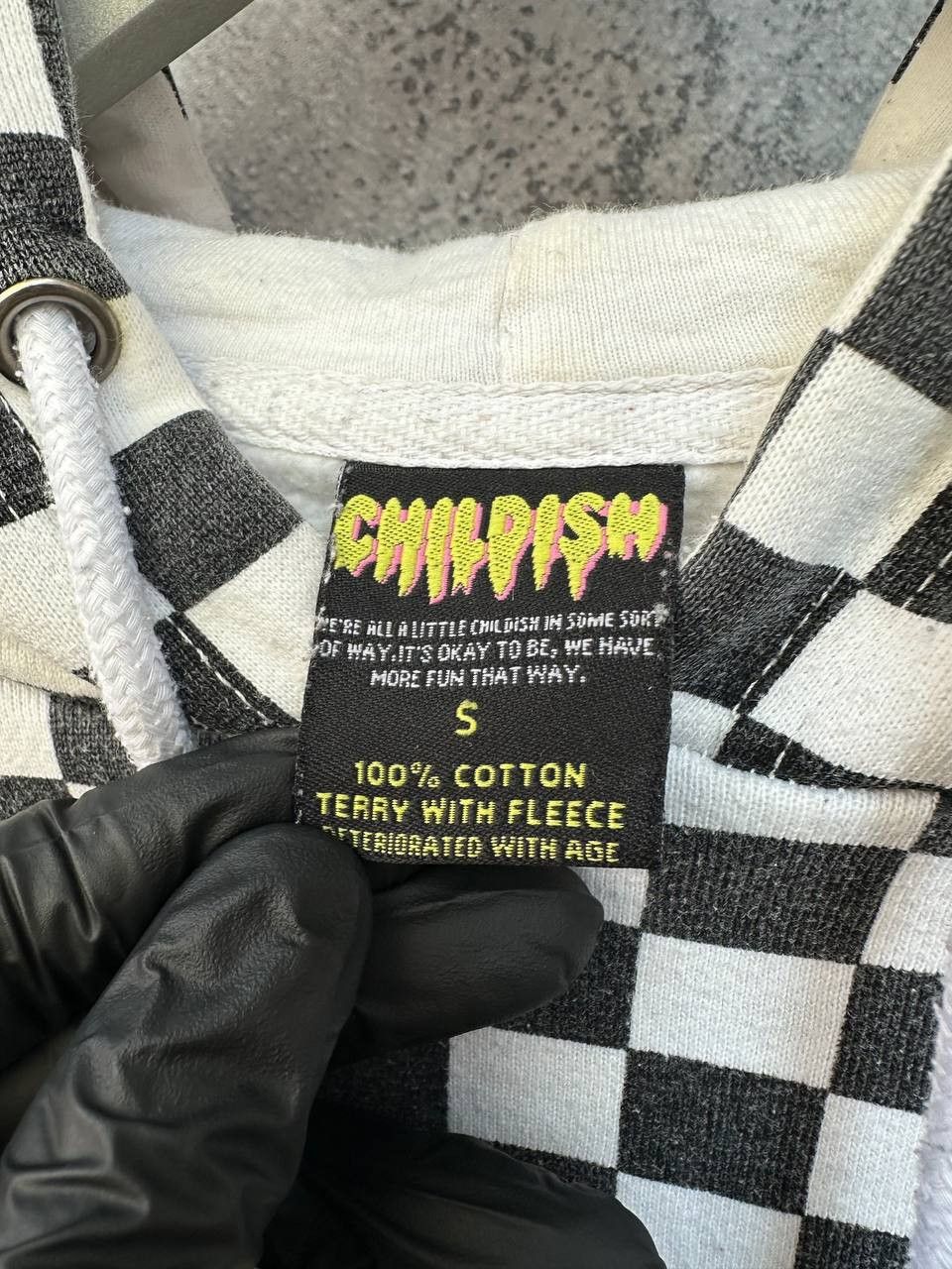 CHILDS × Vintage CHILDISH TGF Checkered Skater Hoodie Pre-2000 Size US S / EU 44-46 / 1 - 14 Thumbnail