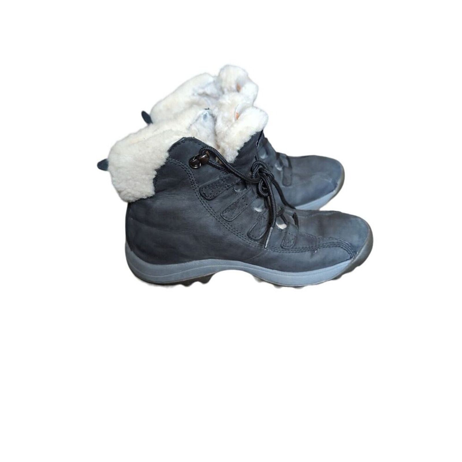 Timberland Timberland Womens 7.5M Black Suede Sherpa Ankle Boots Size US 7.5 / IT 37.5 - 2 Thumbnail