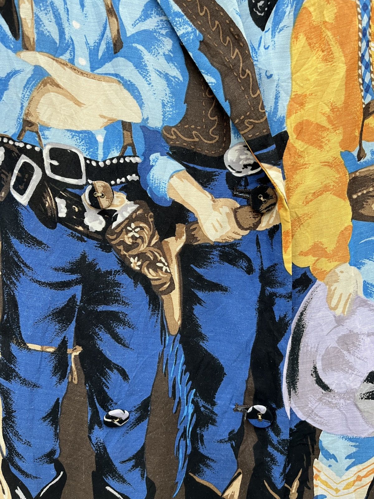 Japanese Brand × Vintage 🔥🔥🔥ARCHIVE VTG TOKUKO COWBOYS PRINTED BLOUSE Size M / US 6-8 / IT 42-44 - 4 Thumbnail