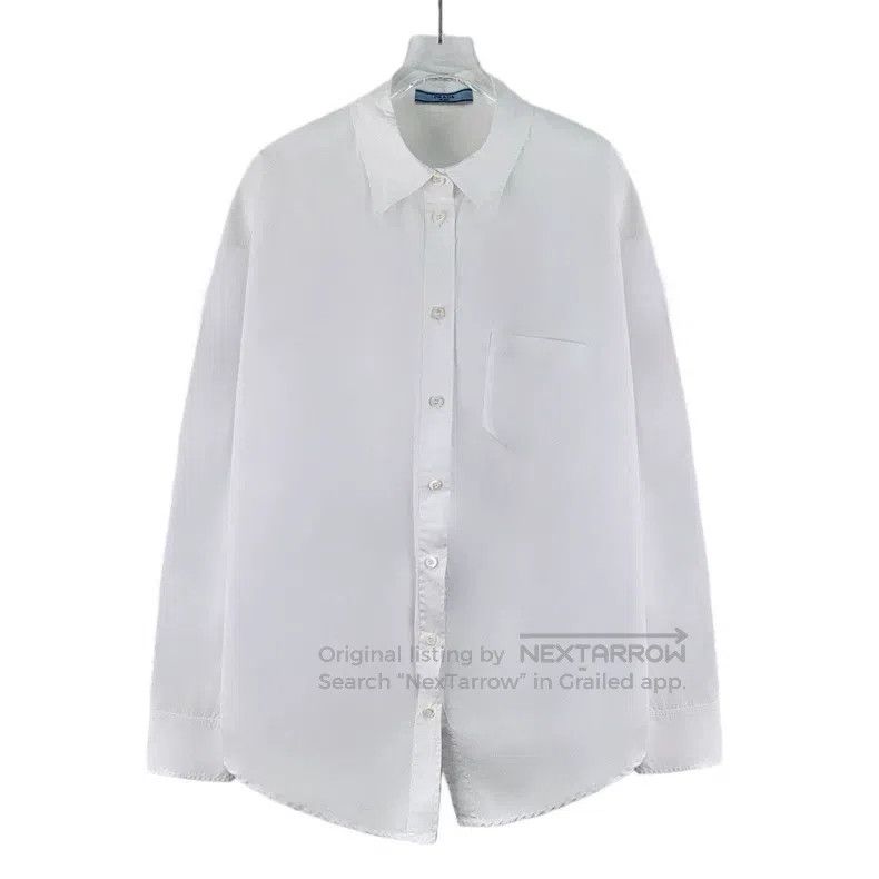 Prada Prada 22 white logo letter embroidery cotton lapel single- Size XS / US 0-2 / IT 36-38 - 1 Thumbnail