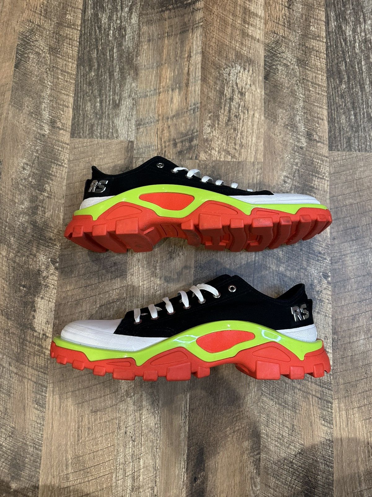 Adidas × Raf Simons Raf Simons x Adidas Detroit Runner Black Silver Slime Size US 12 / EU 45 - 5 Thumbnail