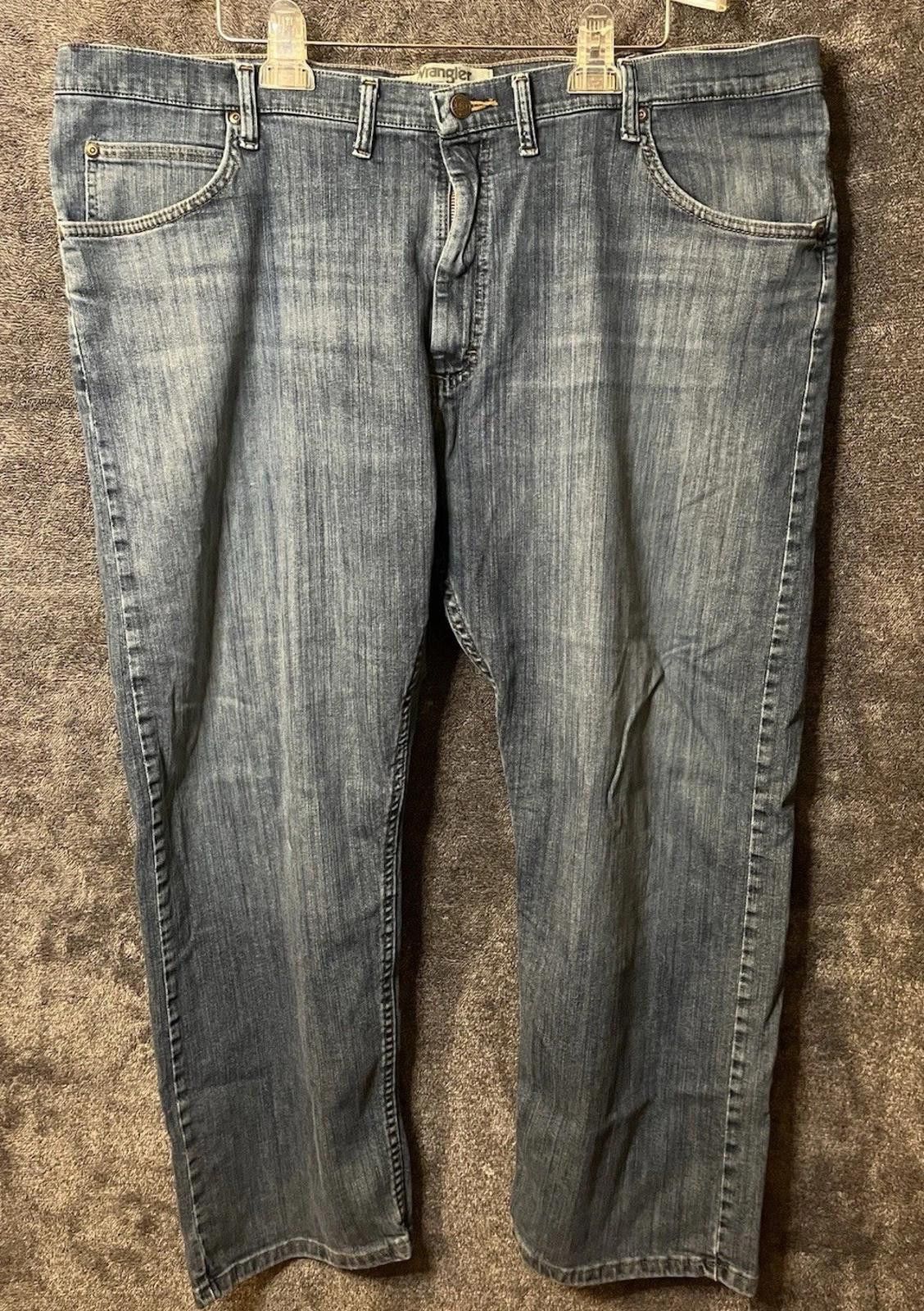 Wrangler Wrangler 42x28 Jeans Straight Leg Light Wash Stretch Denim Size US 42 / EU 58 - 1 Thumbnail
