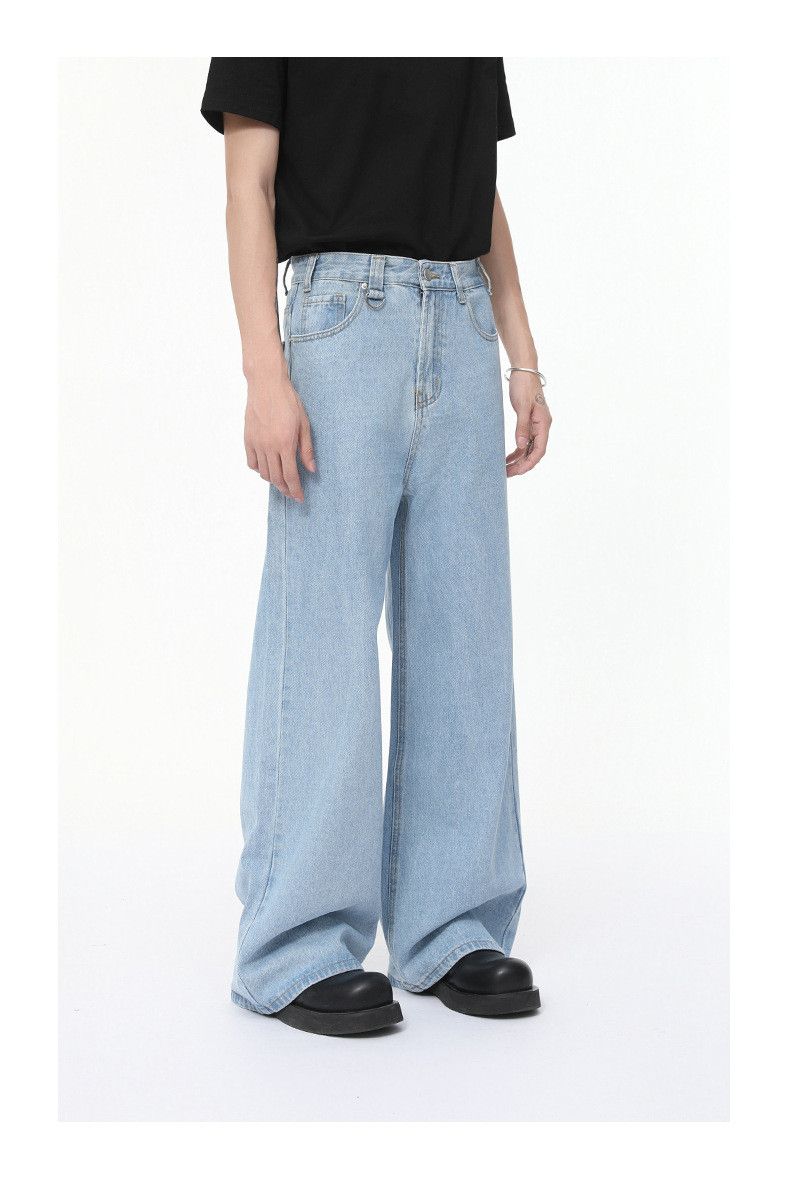 Japanese Brand Men's Cleanfit High Street Wide-Leg Loose Straight-Leg Jeans Size US 32 / EU 48 - 4 Thumbnail